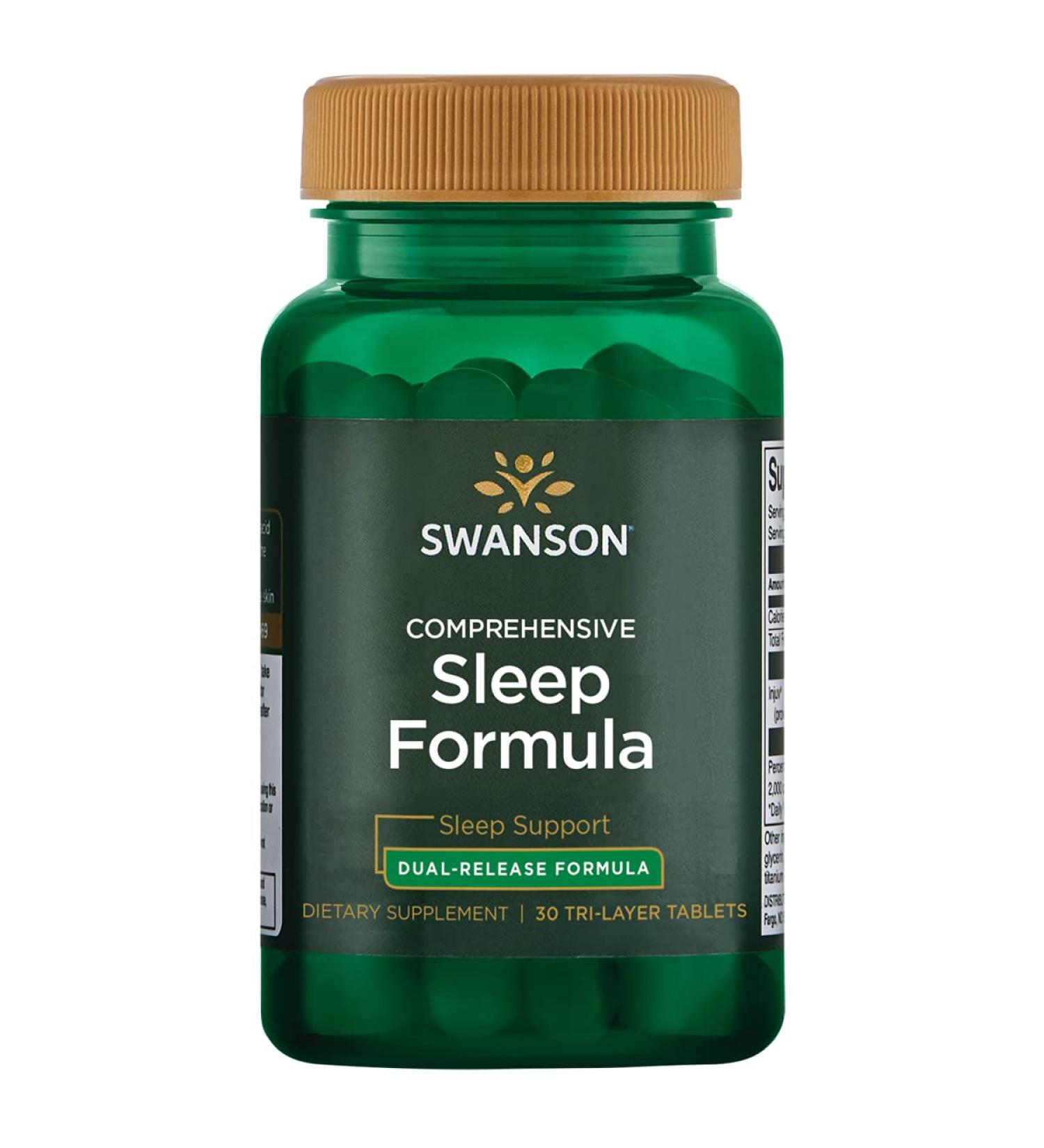 Swanson Comprehensive Sleep Formula - 30 Tri-Layer Tablets for Restful Sleep - Buy Online on GoSupps.com