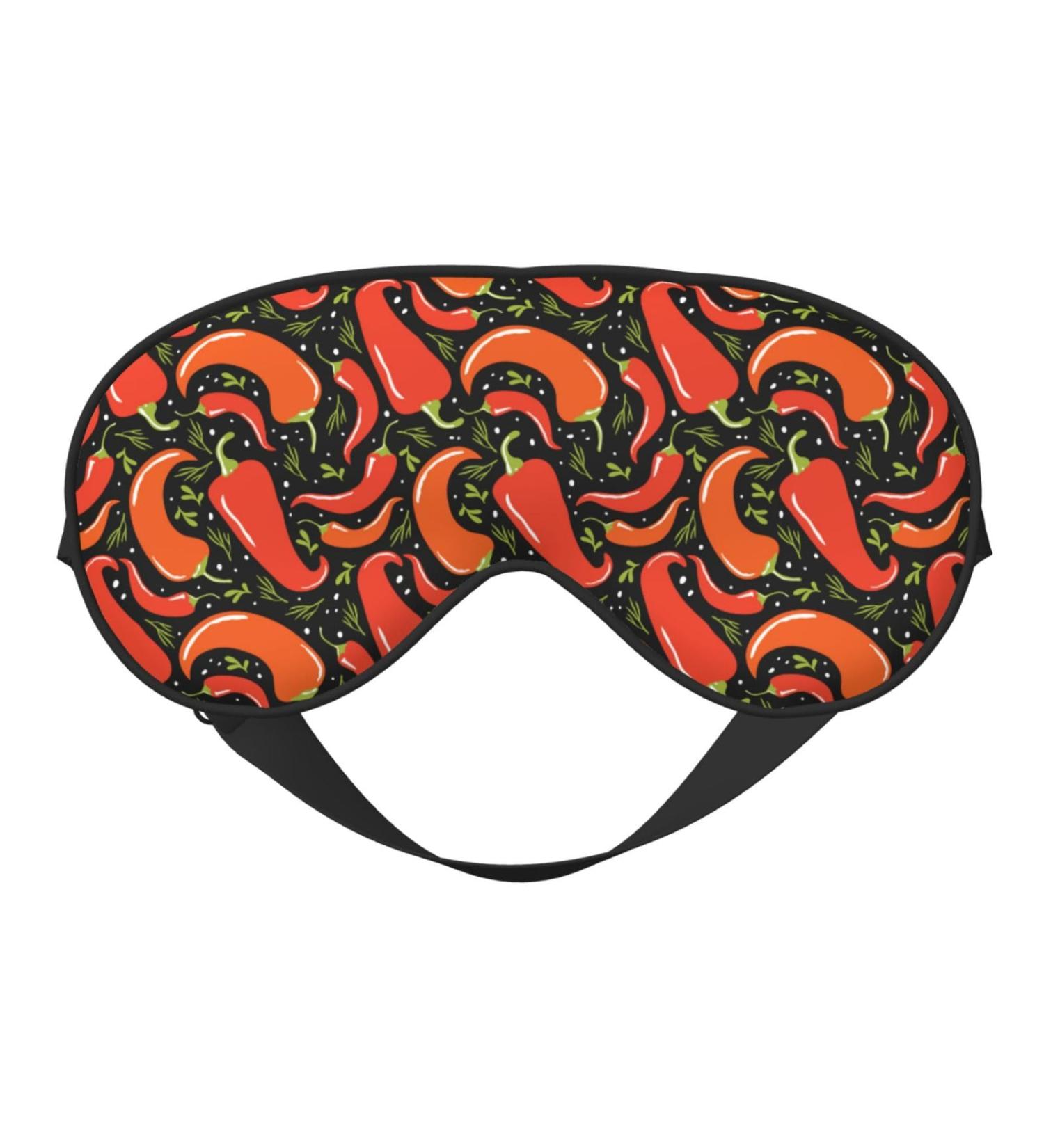 Red Hot Chili Sleep Mask | Double-Sided Soft Adjustable Eye Covers | Perfect Shading & Eye Edema Relief - Buy Online on GoSupps.com