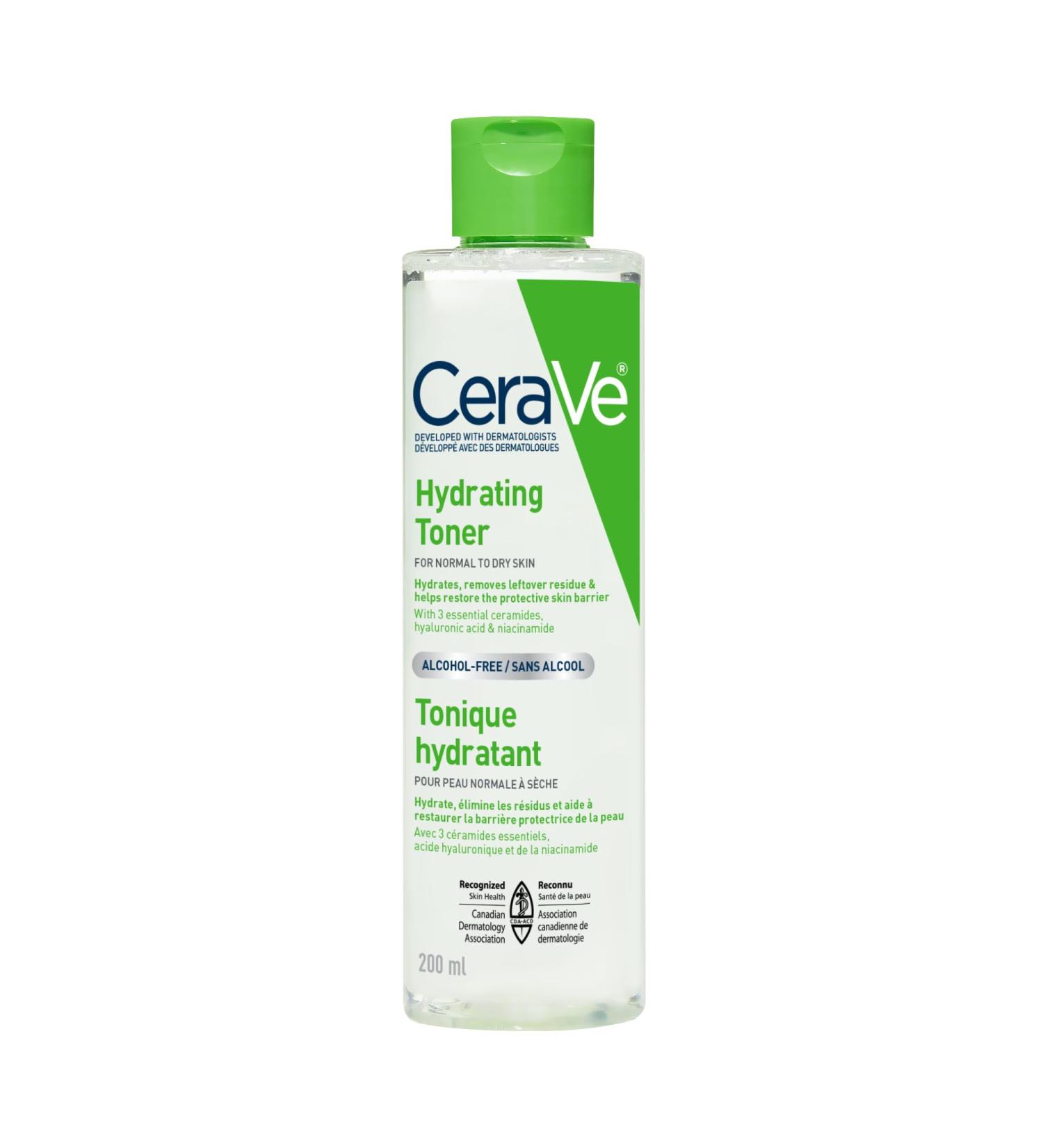 CeraVe Hydrating Toner for Face with Hyaluronic Acid Niacinamide and Ceramides for Sensitive Dry Skin | Alcohol-Free Fragrance-Free Non Comedogenic | Full Size 200 mL - Buy Online on GoSupps.com
