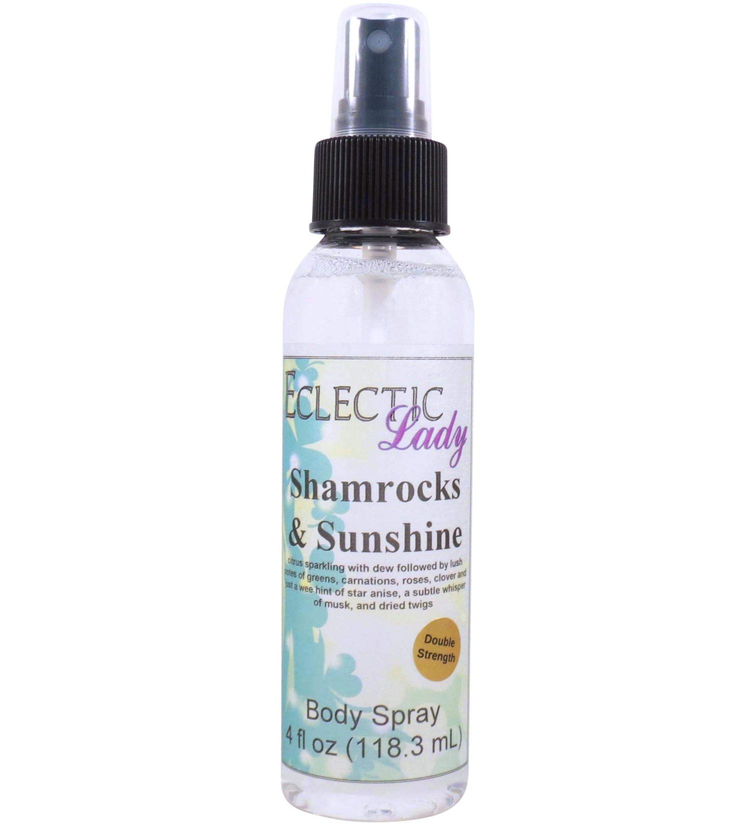 Shamrocks and Sunshine Body Spray (Double Strength) 4 ounces Body Mist for Women with Clean Light & Gentle Fragrance Long Lasting Perfume with Comforting Scent for Men & Women Cologne with Soft 4 Fluid Ounces (Double Strength) - Buy Online on GoSupps.com