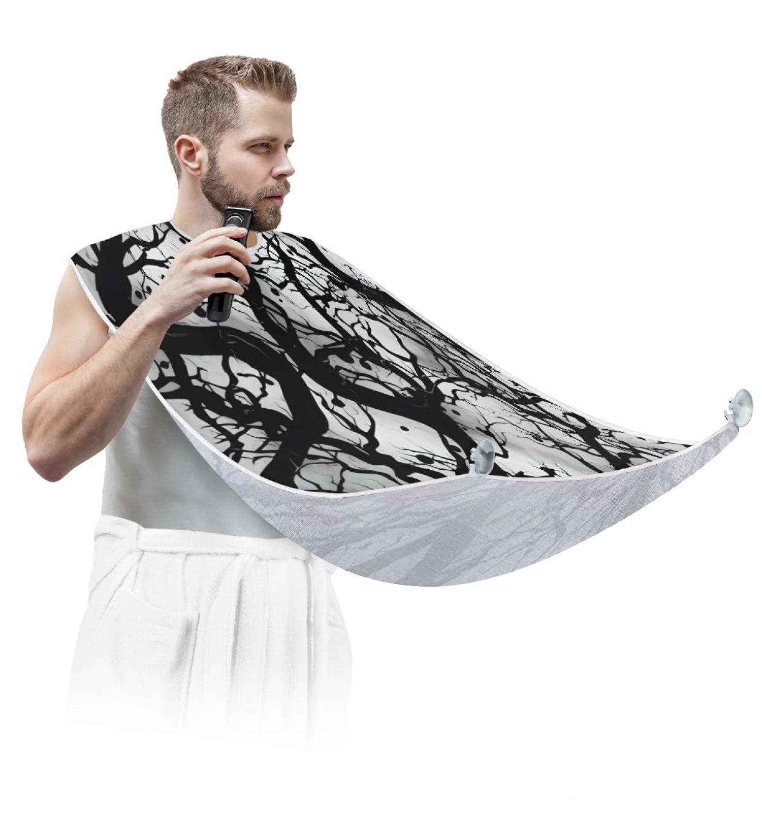 Tree Trunk Beard Bib Apron - Hair Catcher for Men | Perfect Gifts for Dad & Husband | Father's Day Anniversary & Christmas - Buy Online on GoSupps.com