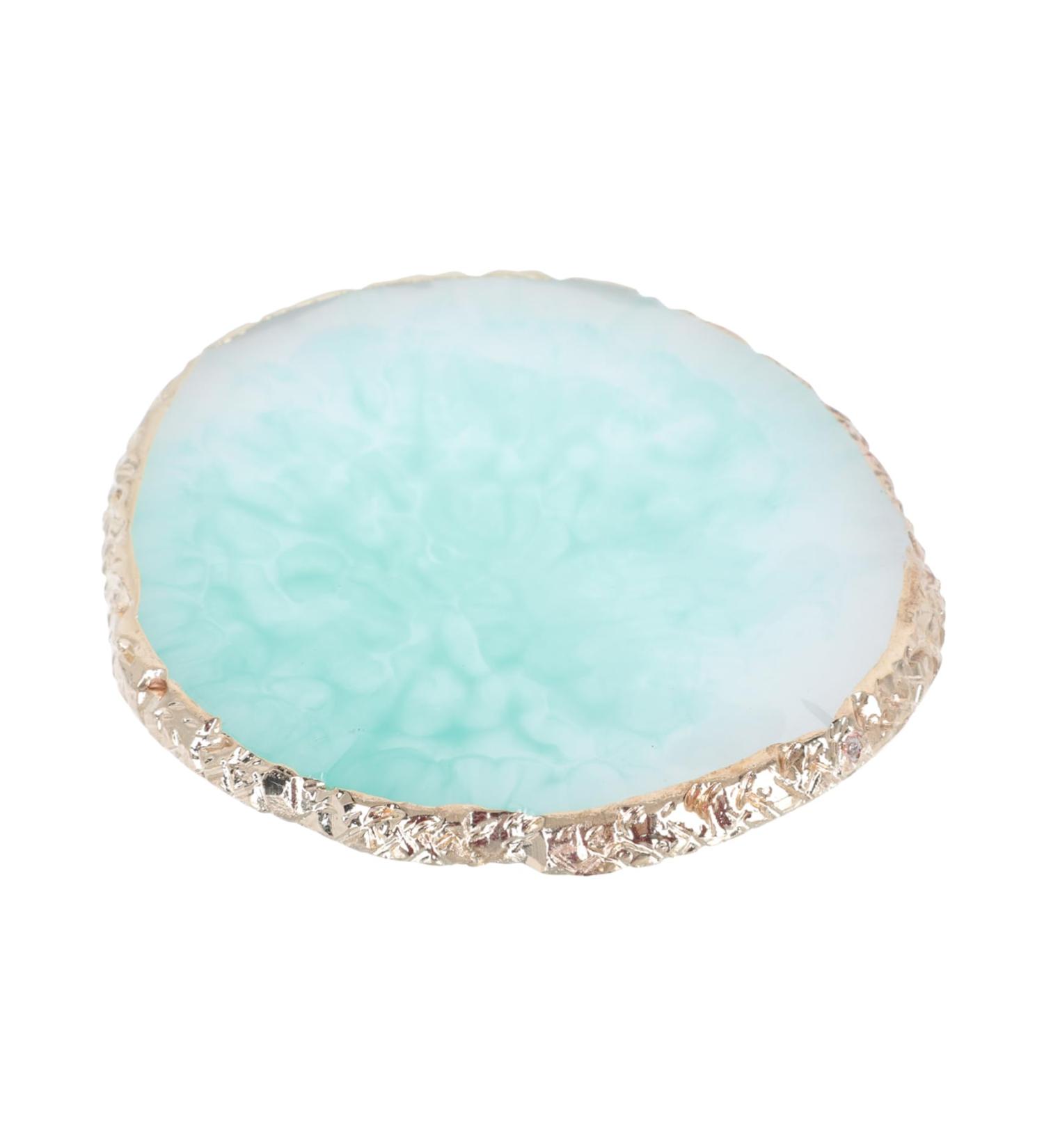  Healeved Healeved 1 pc Round Palette Nails Gel Nail Art Color Mixing Plate Presentation Tray For Nail Art DIY Coloring Plate DIY Nail Metallic Gold Nail Polish Cosmetic Mixing Green Resin - Buy Online on GoSupps.com