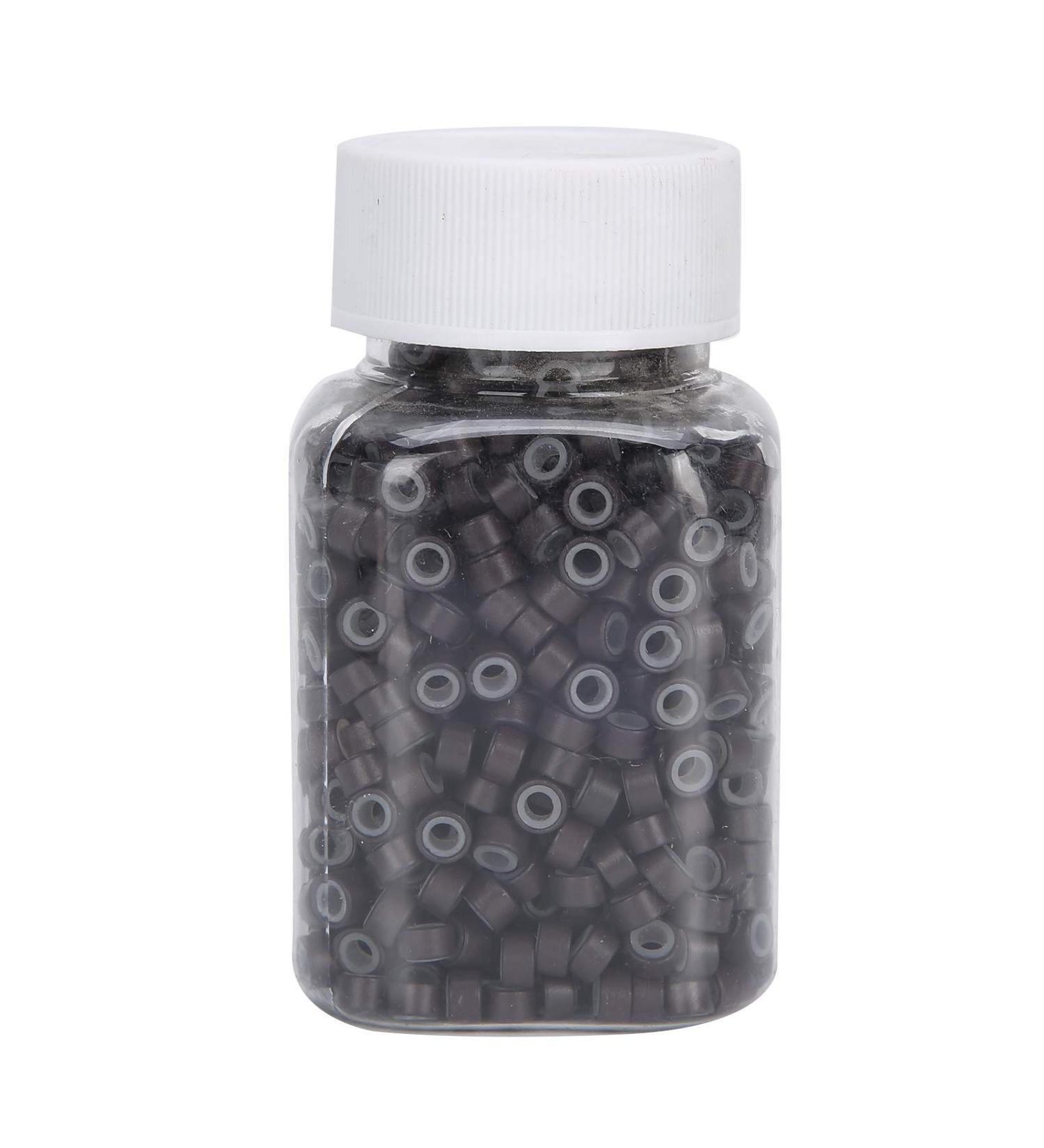 Hair Extension Loops Hair Extension Tool Lined Micro Beads for Beauty Salons Highlight Hair Extension Hair Extension Hair Salons(3#dark brown) - Buy Online on GoSupps.com