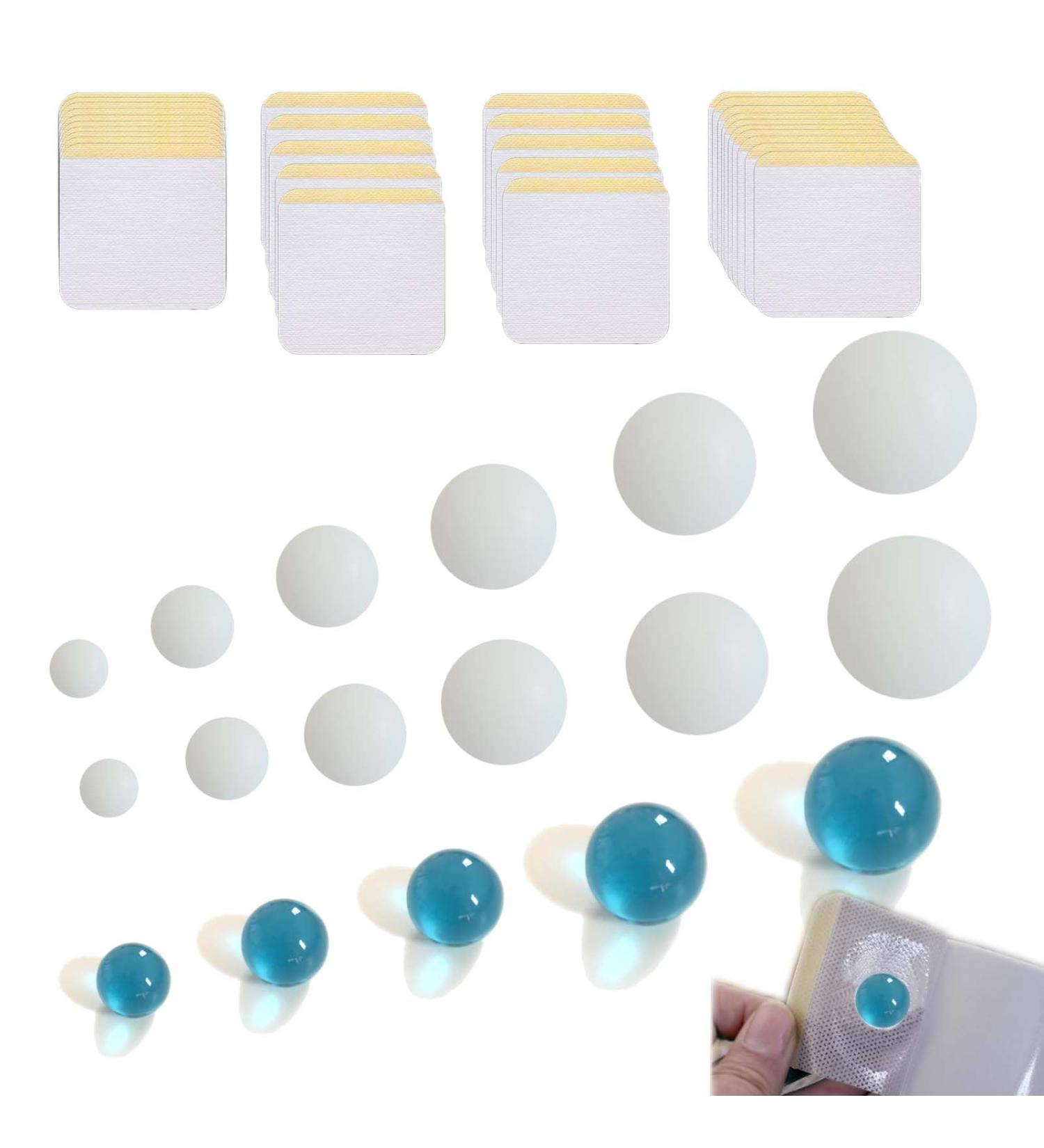 17 PC Belly Button Plug Belly Button Shaper Post Tummy(11 Different Sizes) and 30pc Breathable Belly Button Patch 17 Pc Blue and White