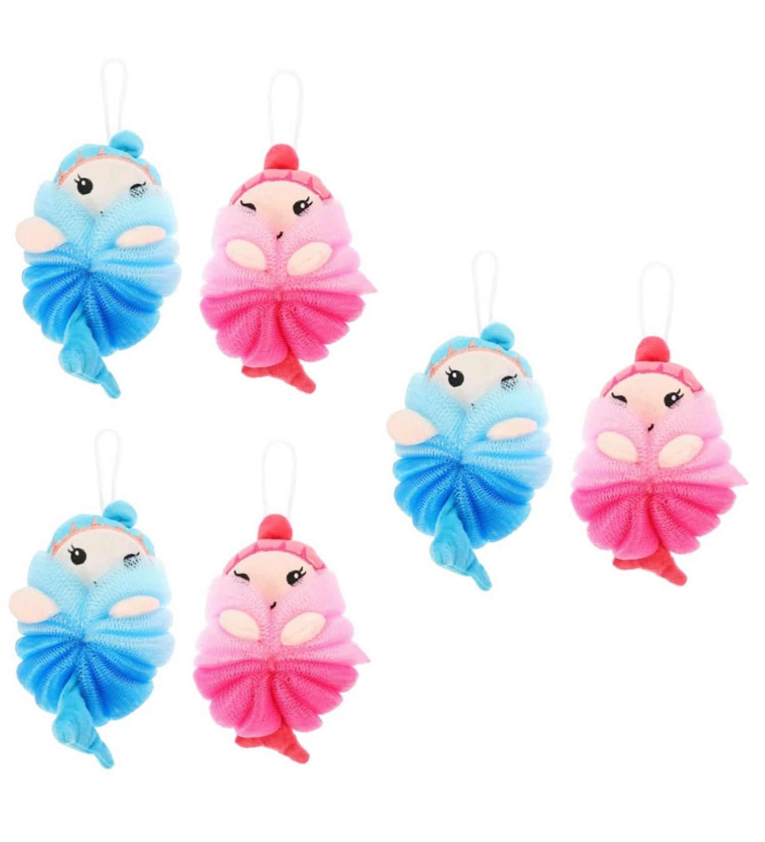 Buy Housoutil 6 Pcs Bath Ball Cleaning Scrubber | Exfoliating Loofah Sponges for Kids & Adults | Durable Shower Bath Balls - Buy Online on GoSupps.com