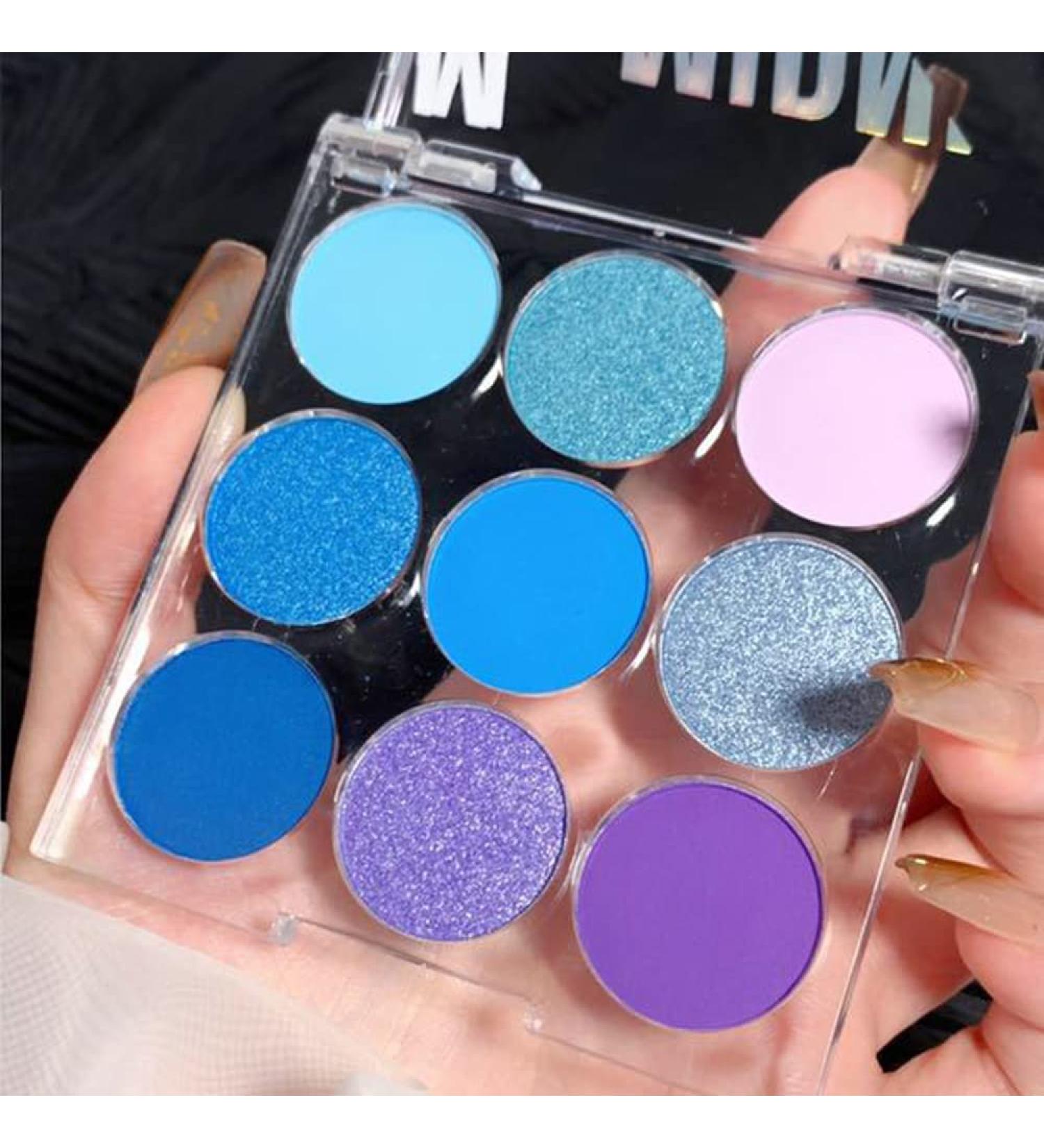 AMY'S DIARY Blue Eyeshadow Palette Blue Purple Matte eye shadow makeup 9 colors Blue Purple Matte Eyeshadow Long Lasting Colorful Eye Shadow Plattet for Women (03) 3 - Buy Online on GoSupps.com