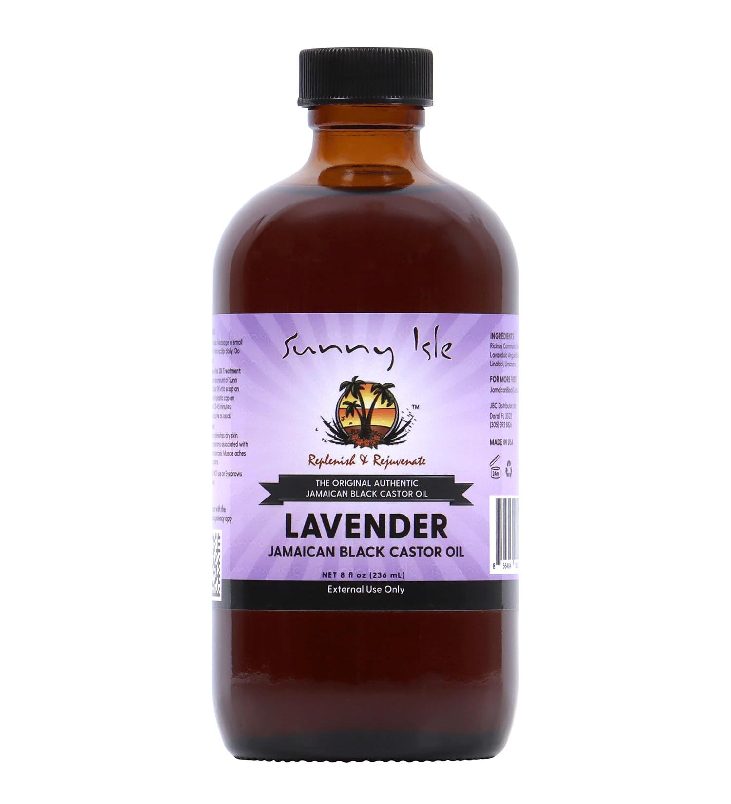 Sunny Isle Lavender Jamaican Black Castor Oil 8oz - Pure Natural Hair & Skin Care - International Shipping Available - Buy Online on GoSupps.com