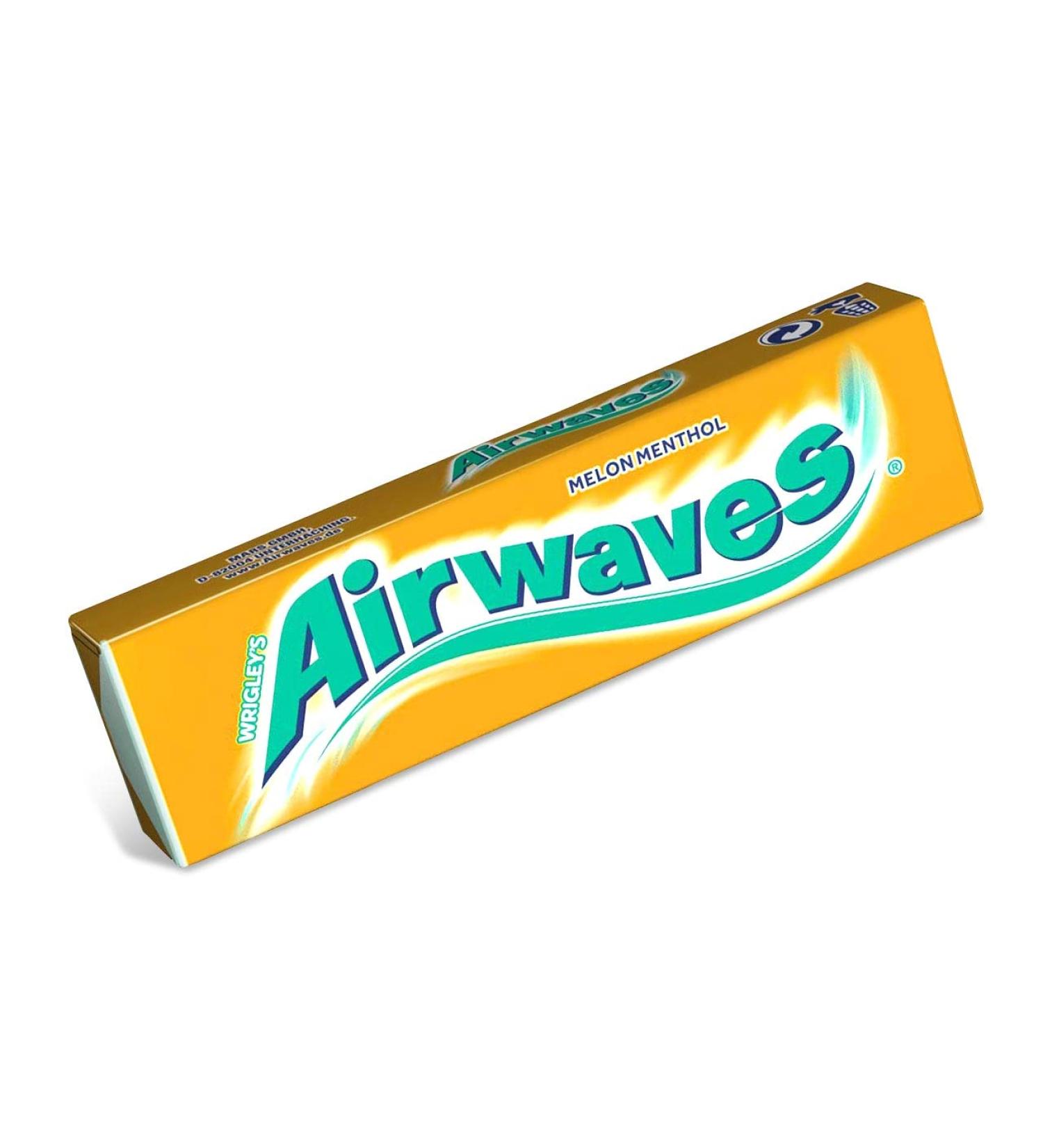 2 Full Packs of WRIGLEY'S Airwaves Chewing Gum (60 Single Packs) Melon Menthol