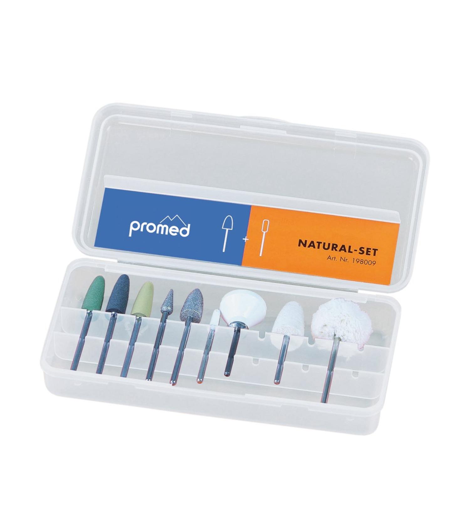 Promed natural grinding body set 9 grinding bodies for natural nail processing bitset nail miller essays accessories for Promed milling cutters shaft diameter 2.332 to 2.350 mm.Natural Bitset