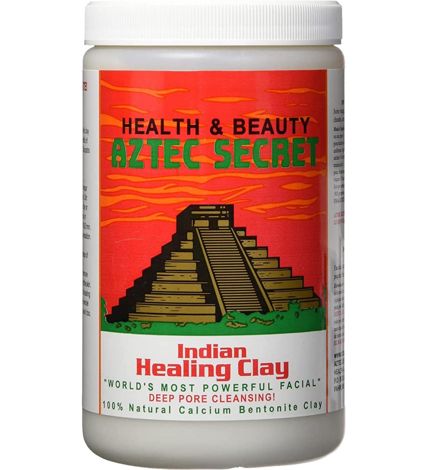 Aztec Secret Indian Healing Clay 2 lb Deep Pore Cleansing Facial & Body Mask The Original 100% Natural Calcium Bentonite Clay Version-1 907.18 g (Pack of 1) Indian Healing Clay 2LB - Buy Online on GoSupps.com