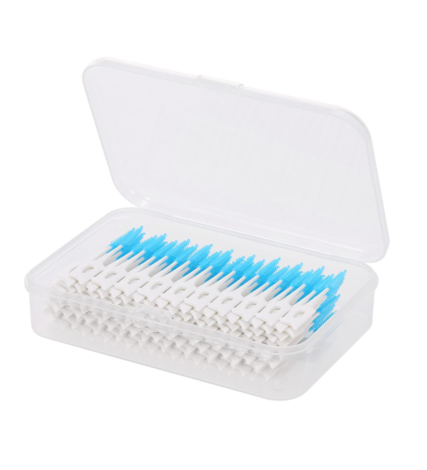 Layhou 160pcs Interdental Brushes & Toothpicks | Soft Silicone Dental Floss for Effective Teeth Cleaning - Blue - Buy Online on GoSupps.com