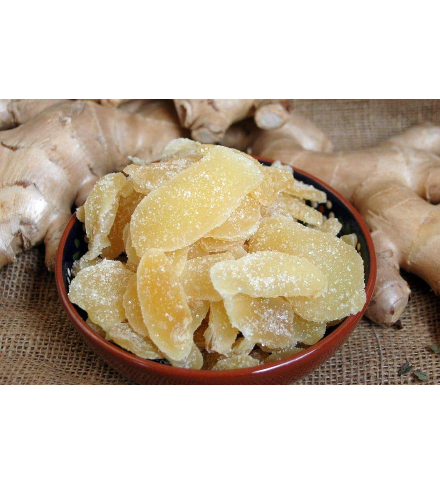 Krauterino24 - Ginger slices sugared sulphurised quantity: 500g