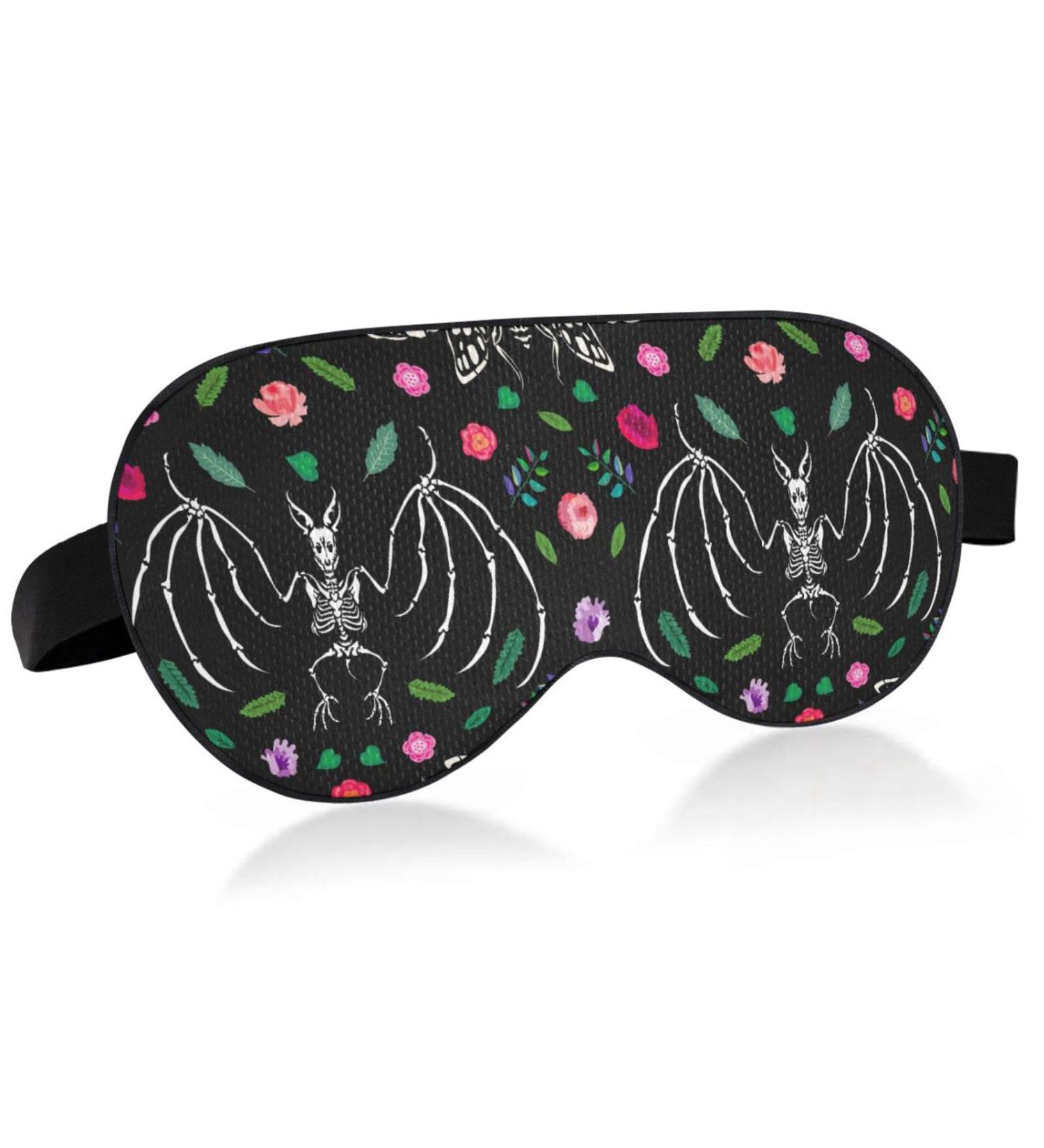 Buy Halloween Skeleton Sleep Mask - Light Blocking Eye Mask for Sleep Travel & Naps | Adjustable Soft Blindfold for Men & Women - Buy Online on GoSupps.com