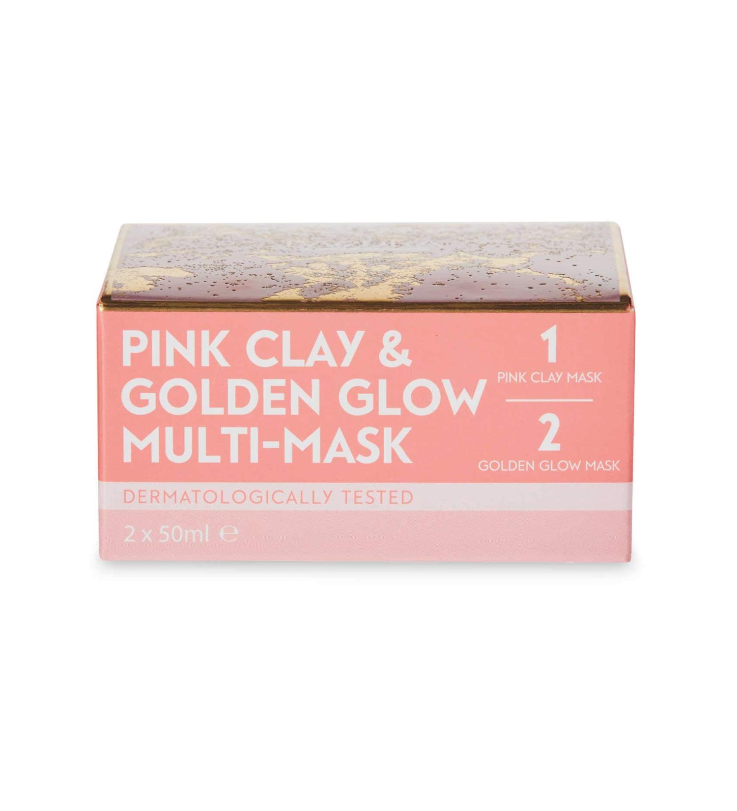 Gift Pink Clay And Golden Glow Multi Mask Brightening Pores Refining Face Hydrating Radiance Enhancer 100ml - Buy Online on GoSupps.com
