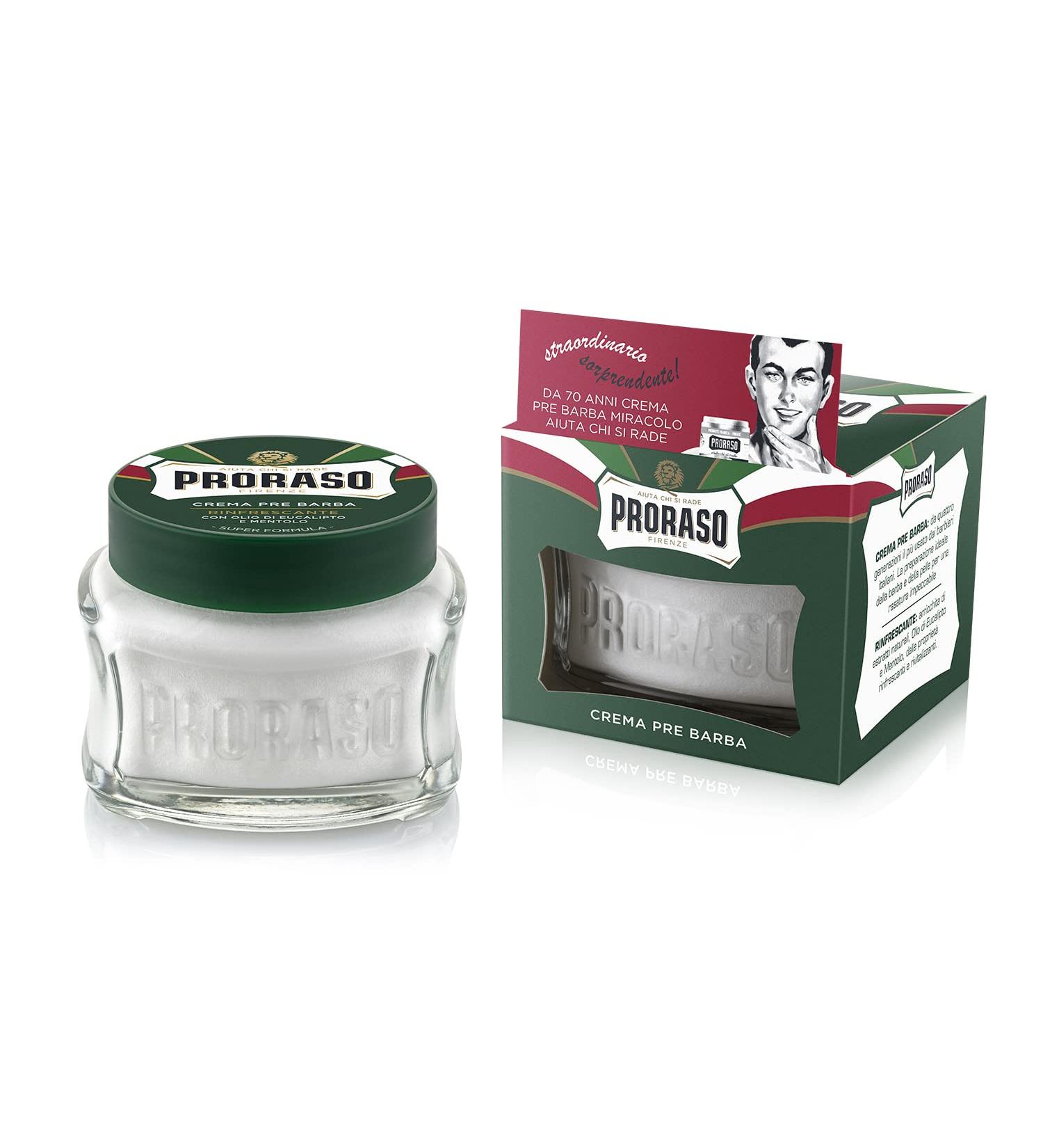 Proraso Men's Pre-Shave Conditioning Cream - Menthol & Eucalyptus - 3.6 oz - Buy Online on GoSupps.com