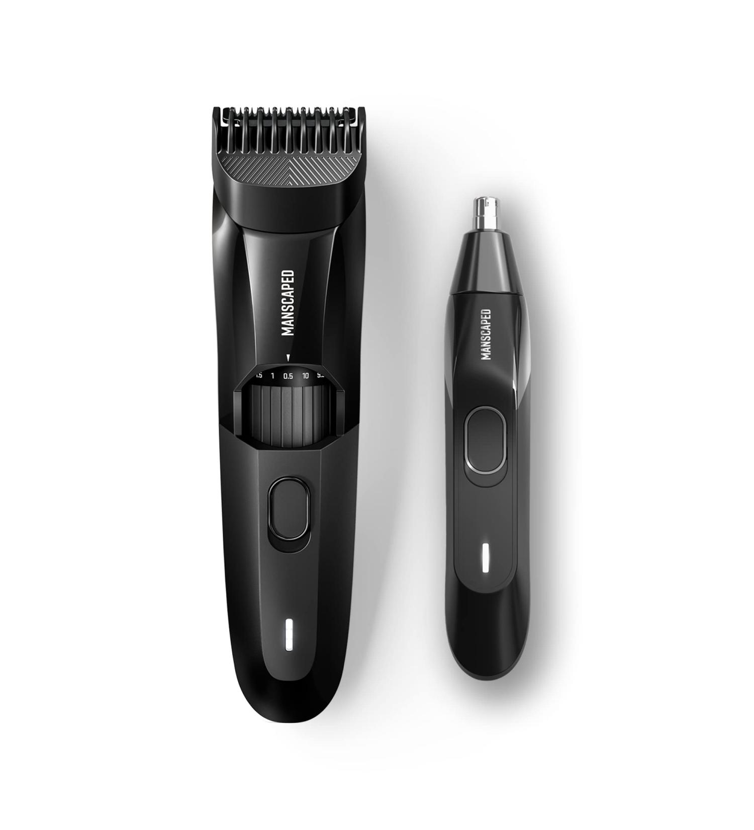 MANSCAPED The Face Grooming Duo Contains: The Beard Hedger Premium Precision Beard Trimmer and The Weed Whacker 2.0 Nose and Ear Hair Trimmer - Buy Online on GoSupps.com