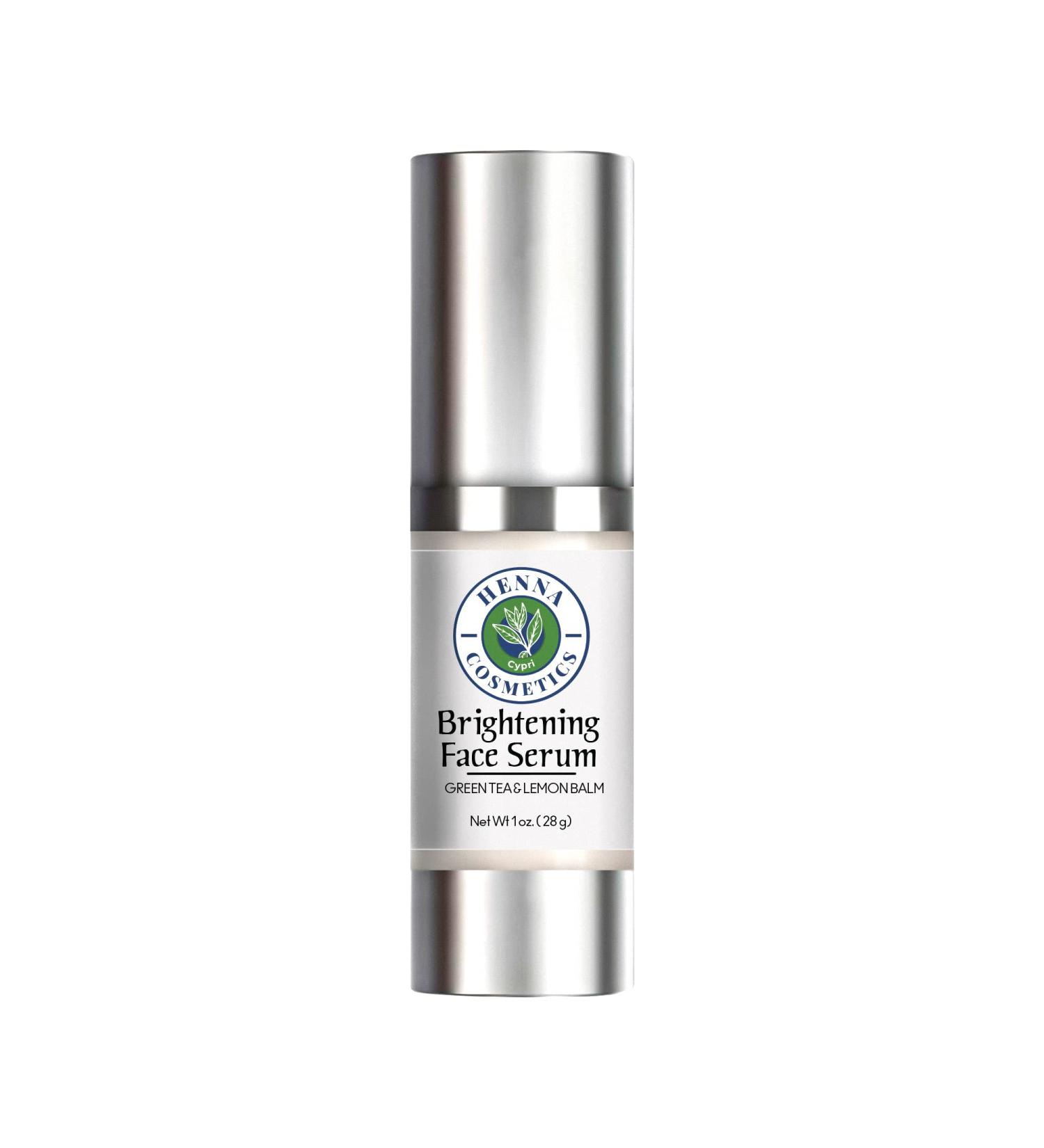 Henna Cosmetics Brightening Facial Serum - Glowing Skin Care with Green Tea & Lemon Balm - Buy Online on GoSupps.com
