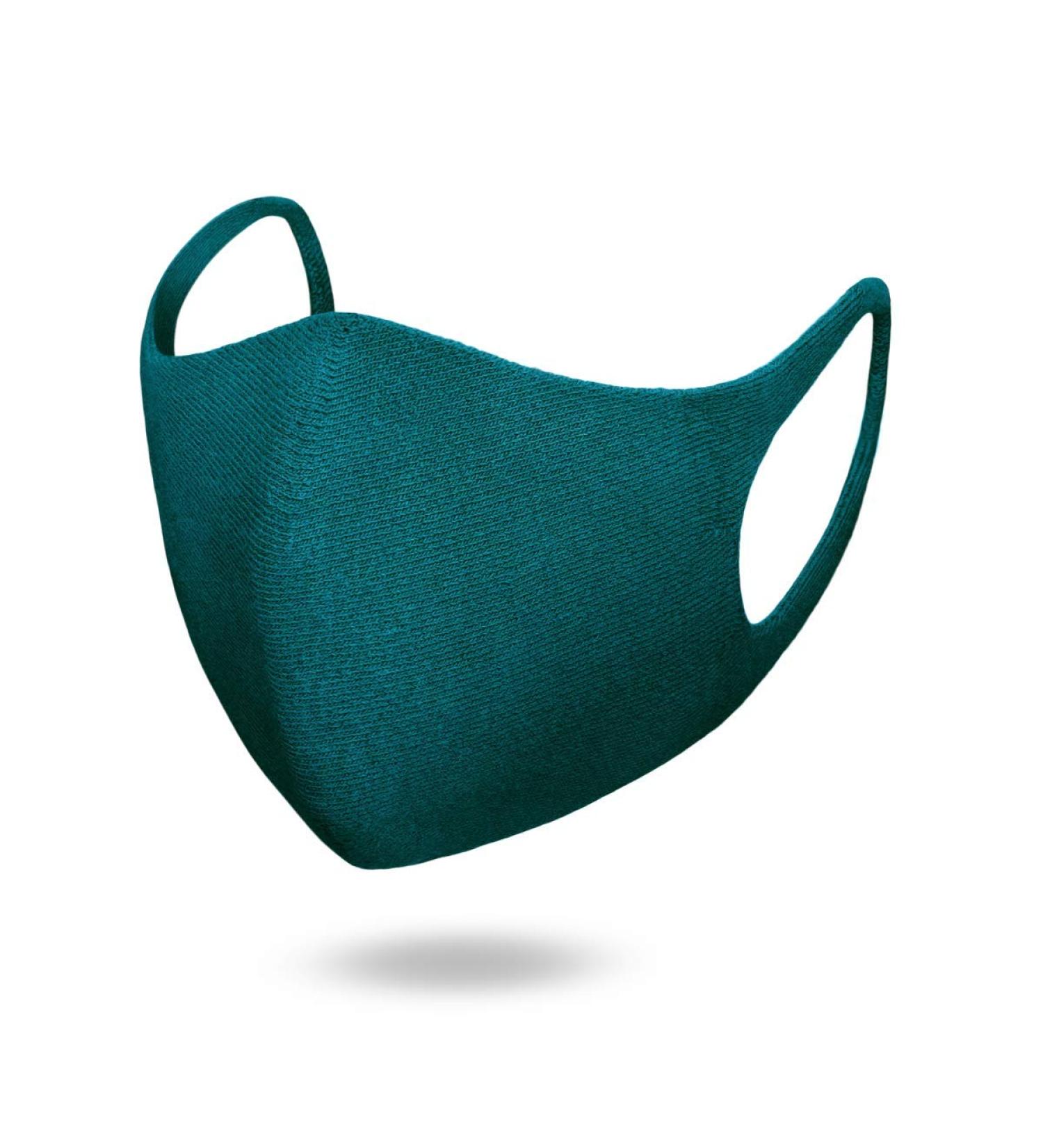 Knitido Comfy Mask - Organic Cotton Reusable Breathable Two-Layer Mask (Petrol) - Eco-Friendly Unisex Face Covering - Buy Online on GoSupps.com