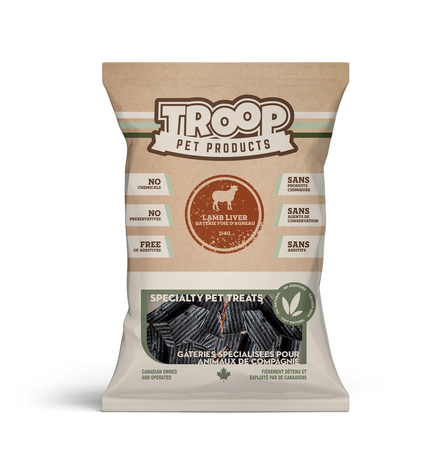 Troop Pet Products Lamb Liver Fully Natural Single Ingredient Canadian Hypoallergenic Training Treat (114g) 114 g (Pack of 1) - Buy Online on GoSupps.com
