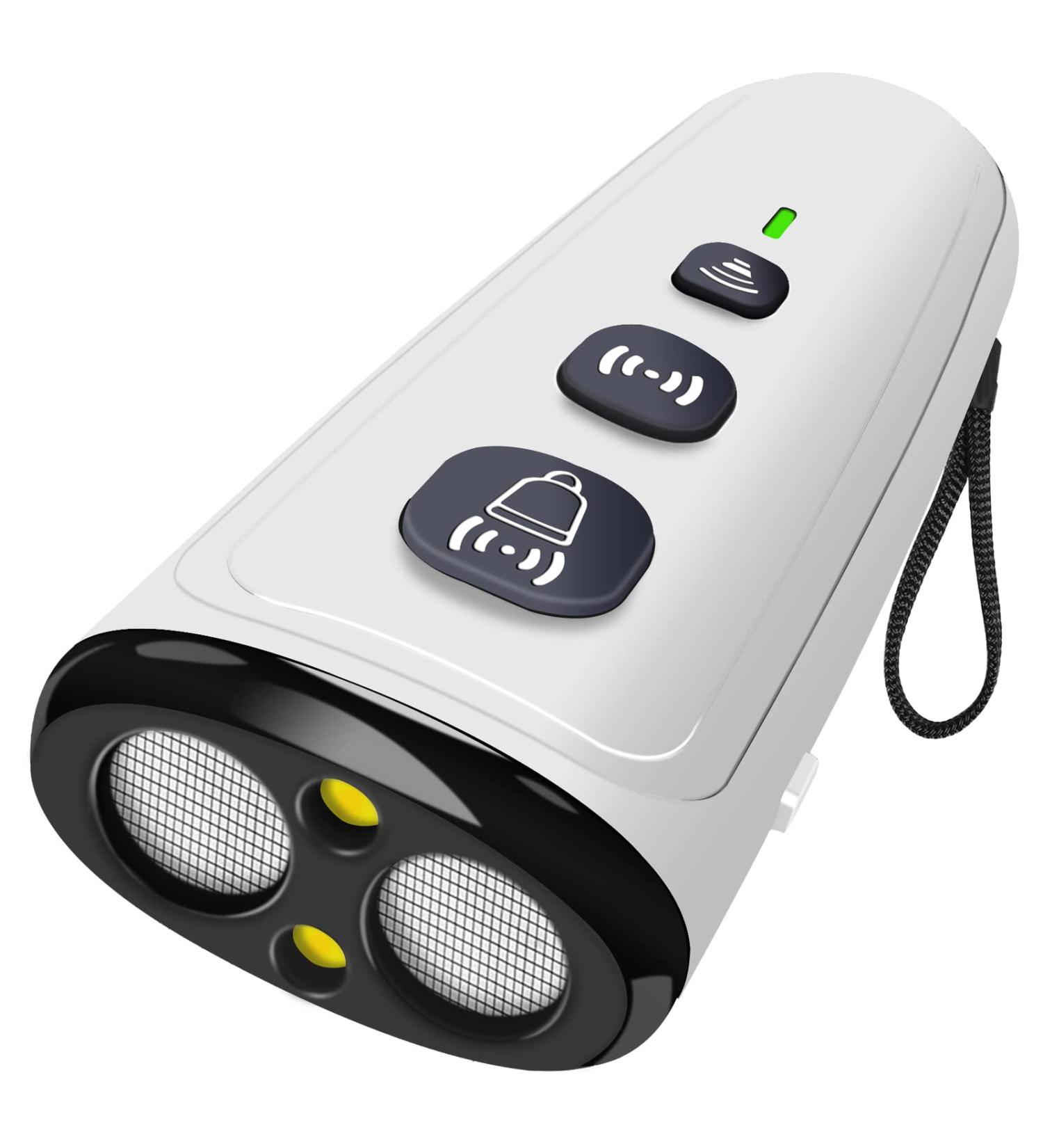 SZESHINECO Ultrasonic Dog Training Device - Rechargeable Dog Repellent and Barking Deterrent - Effective Behavior Corrector - Grey/Black - Buy Online on GoSupps.com