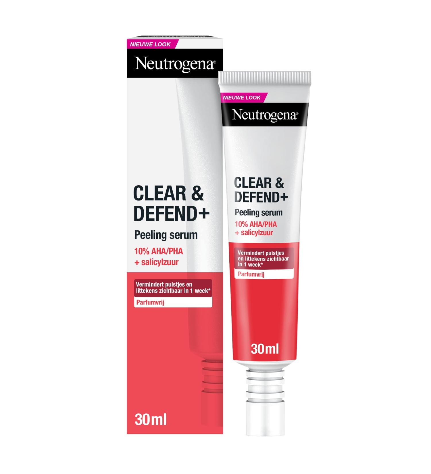 Kenvue Brands LLC Neutrogena Clear & Defend+ Peeling Serum Suitable for Sensitive Skin Types Dermatologically Tested Fragrance Free 30ml - Buy Online on GoSupps.com
