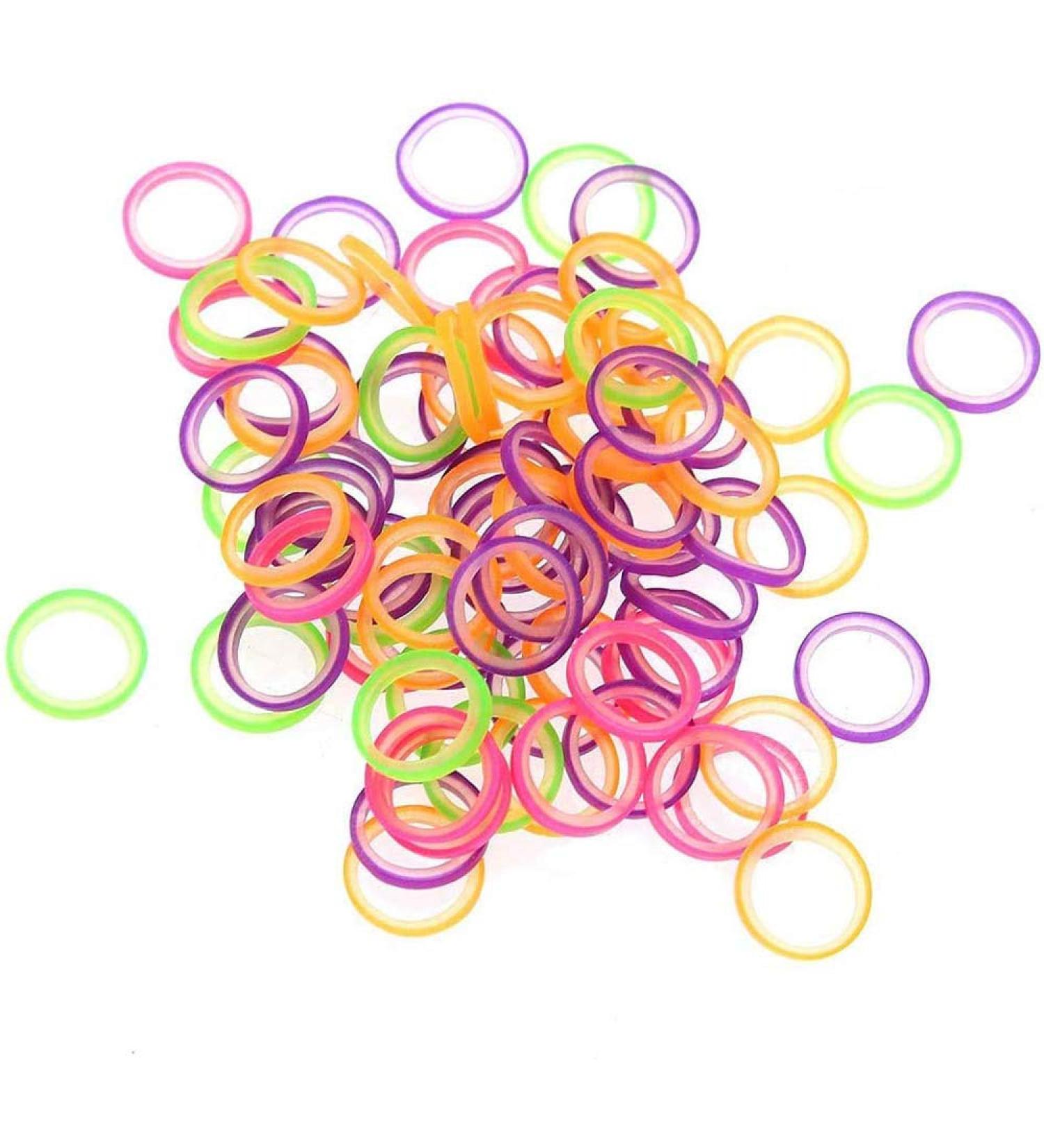 SmileTech Dental Teeth Gap 3/16 Neon Medium 3.5 OZ Dental Teeth Bands Dental Teeth Straightener Rubber Bands100 Pcs/Bag (10 Bags)