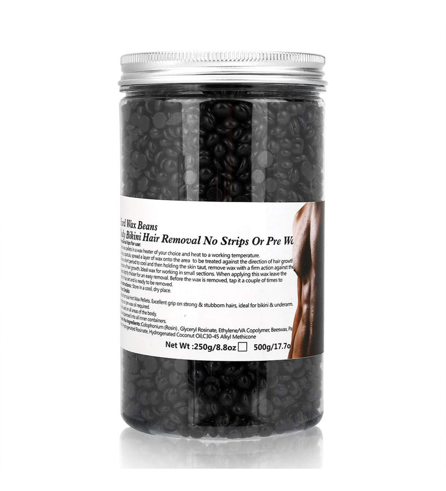 500g Hard Wax Beans for Hair Removal | European Depilation Wax for Bikini Eyebrows Face & Armpits - Chocolate Flavor - Buy Online on GoSupps.com