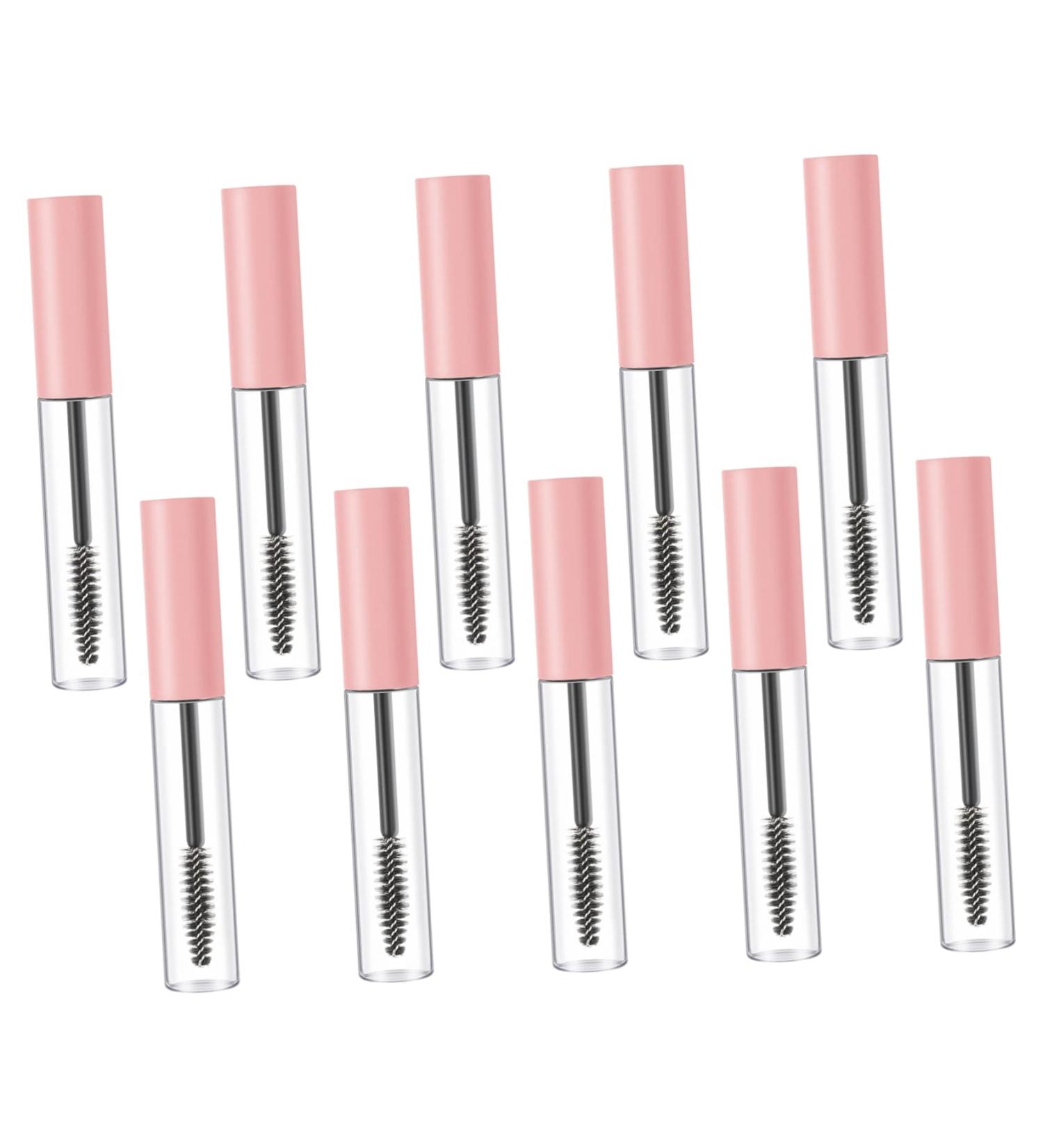 Healeved 10pcs Mascara Empty Tube Lash Wand Tubes Mascara Wand Bottle Clear Lipglosses Wands DIY Plastic 1 g (Pack of 1) Pink - Buy Online on GoSupps.com