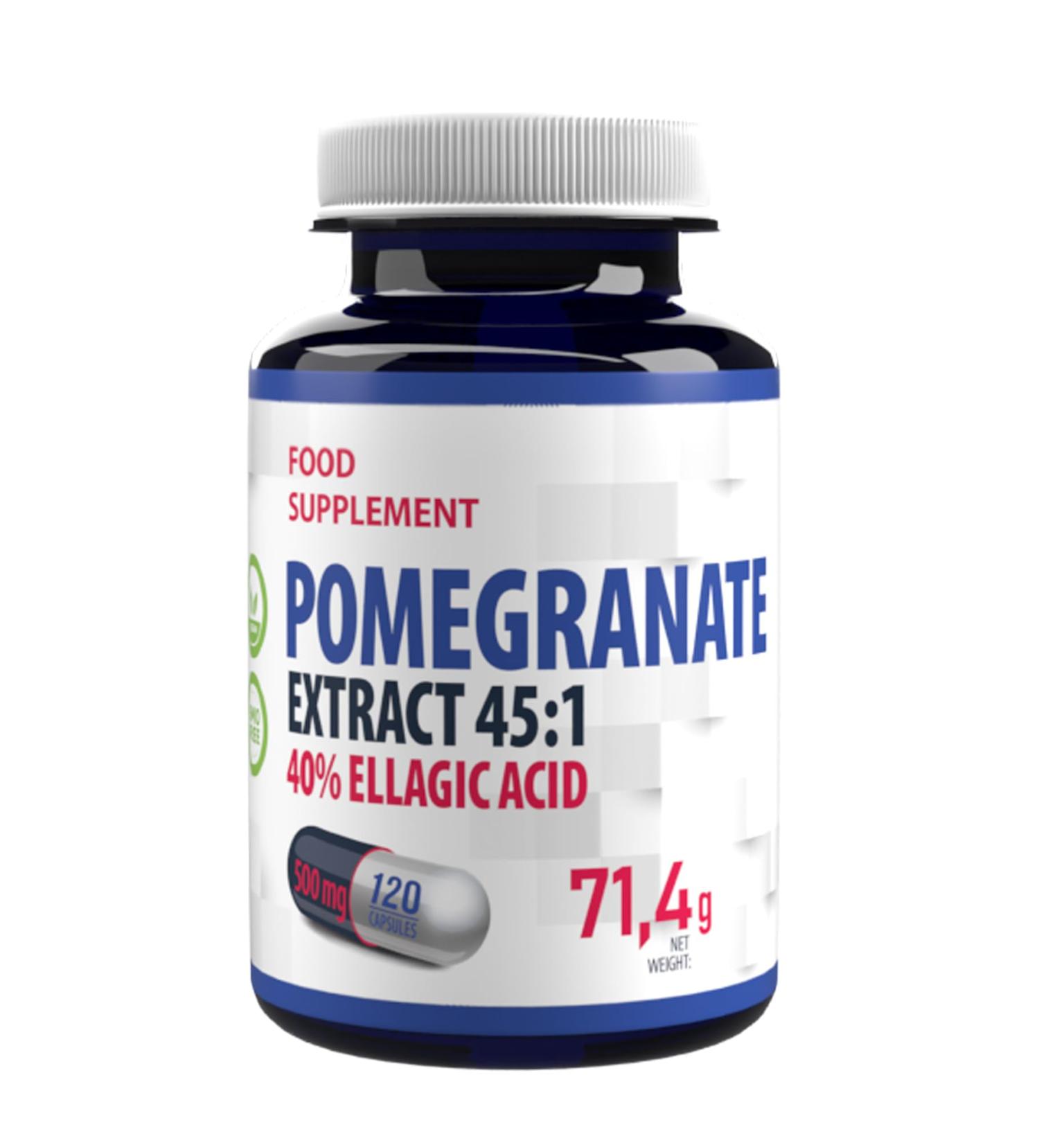 Extrait de grenade (pomegrenate) 22 500 mg quivalent (500 mg d'extrait 45:1) 120 capsules v g taliennes 45 % d'acide ellagique test en laboratoire compl ment alimentaire - Buy Online on GoSupps.com