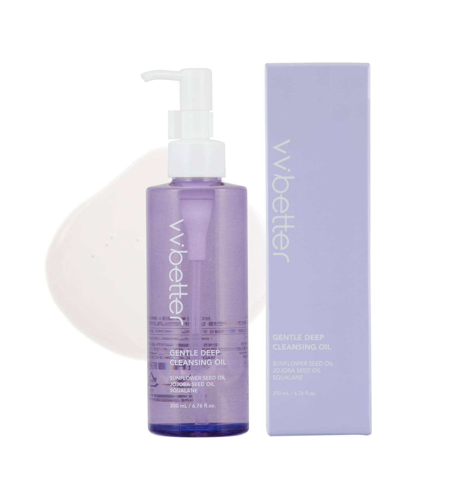 Gentle Deep Korean Cleansing Oil - 80% Plant-Derived Makeup Remover | Hypoallergenic Facial Cleanser for All Skin Types - 6.76 fl. oz - Buy Online on GoSupps.com