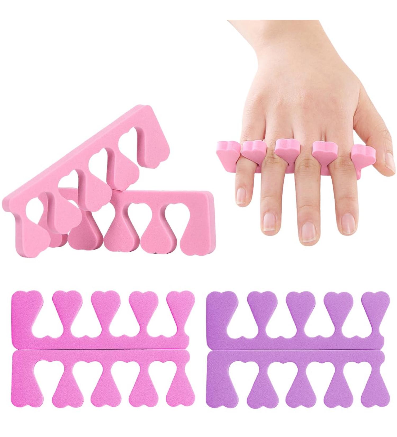 Weddhuis 6-Piece Cotton Peach Herz Toe & Finger Separator Set | Ideal for Nail Art Pedicure & Gel Application - Buy Online on GoSupps.com