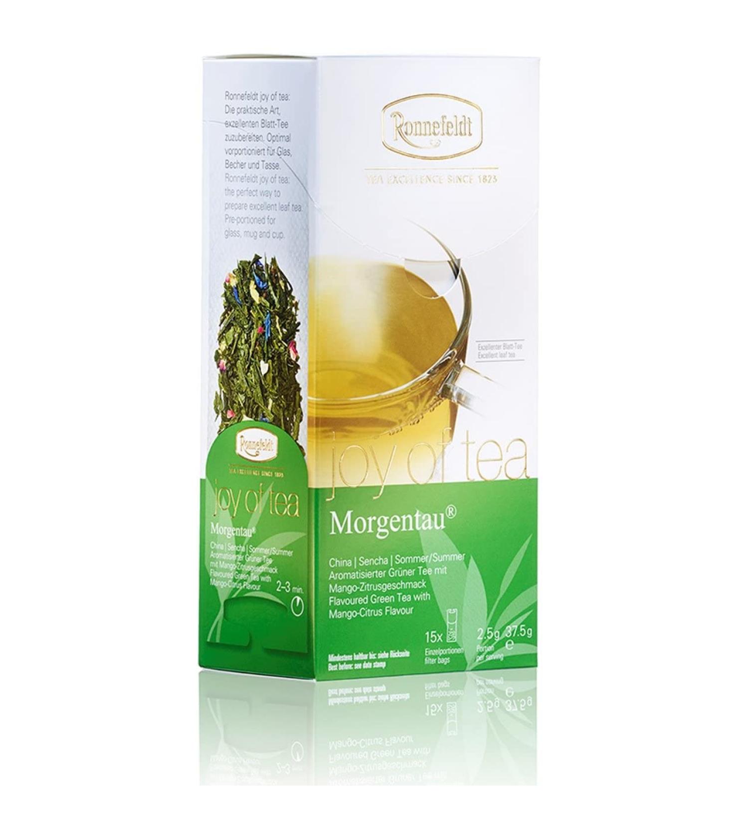  Ronnefeldt Ronnefeldt Morgentau Joy of Tea Mango Flavoured Green Tea Bags Citrus Flavoured Green Tea (15 x 2.5g) - Buy Online on GoSupps.com