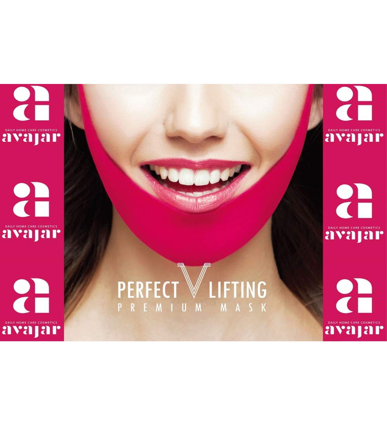 Avajar Perfect V Lifting Premium Mask 1ea- a woman's age is determined by her jaw line