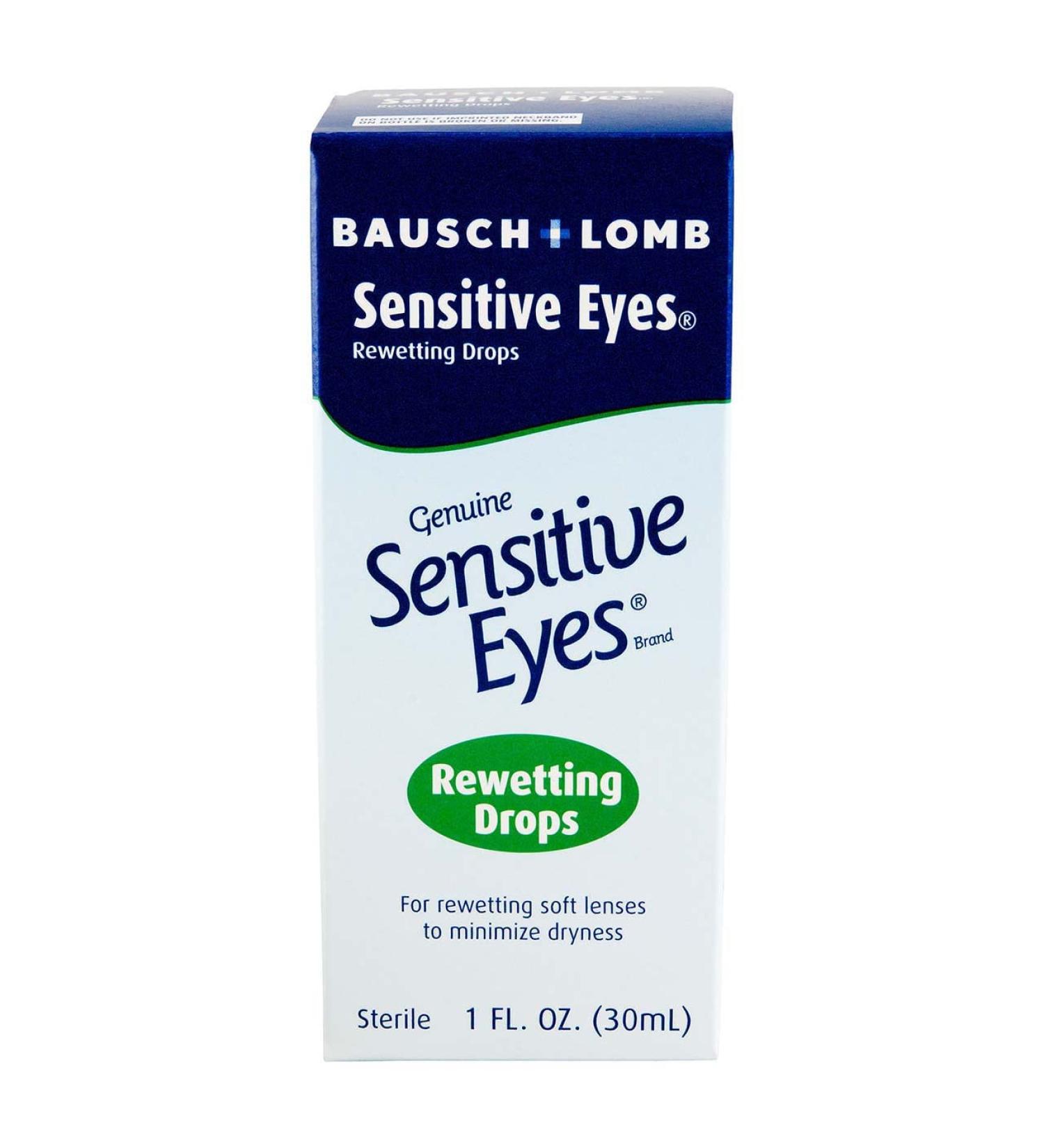 Bausch & Lomb Sensitive Eyes Rewetting Drops 1 oz - Pack of 6 | Gentle Solution for Dry Eyes - Buy Online on GoSupps.com