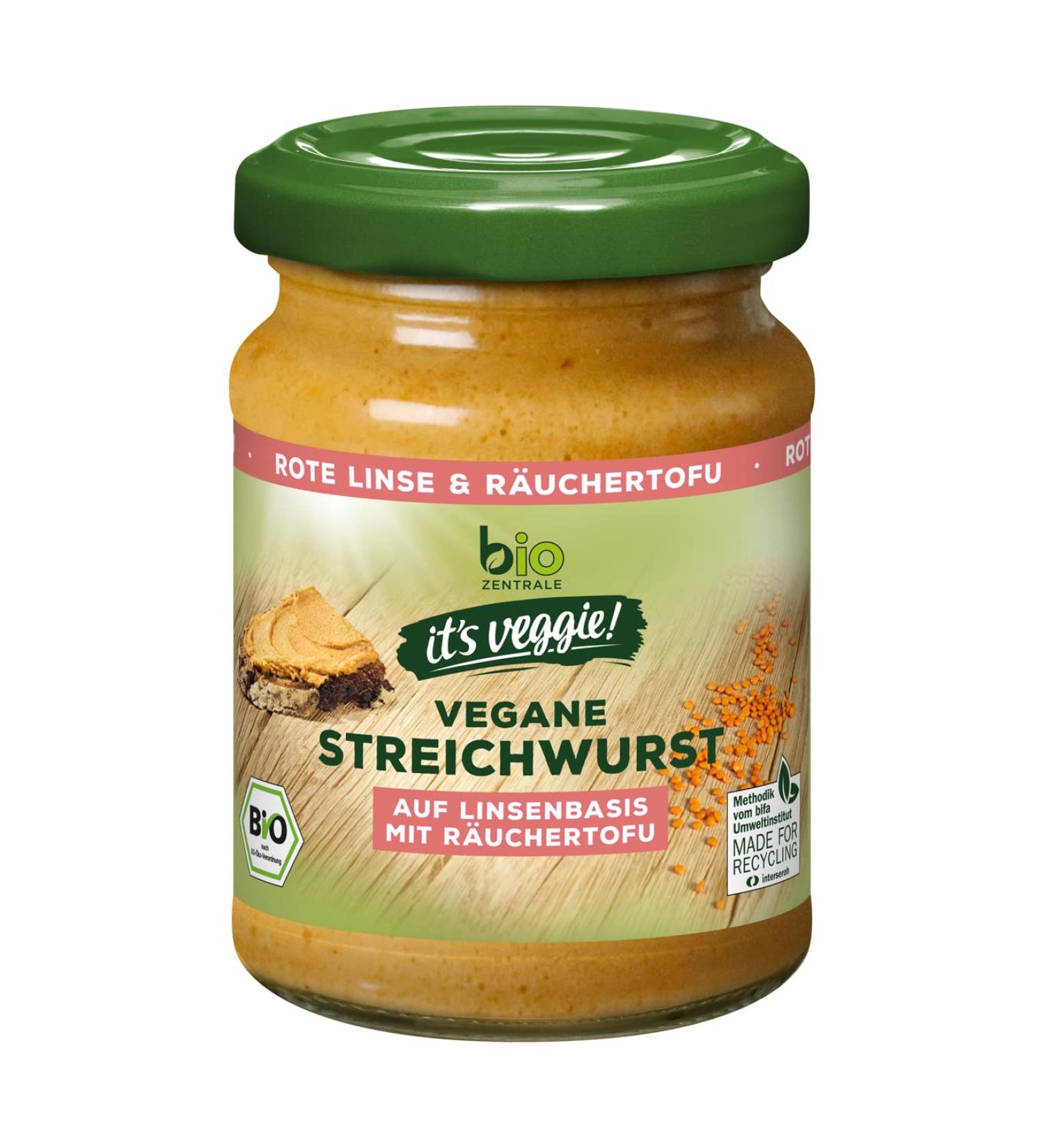 Biozentral Vegan String Sausage - 6 x 120g Lentil & Smoked Tofu | Yeast & Palm Oil Free - Plant-Based Spread International Shipping - Buy Online on GoSupps.com