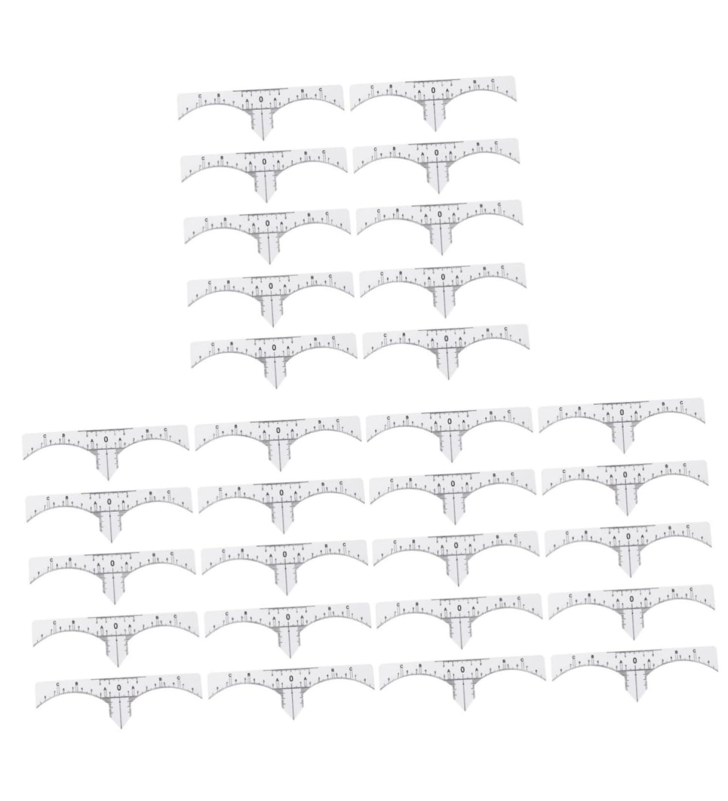Hemoton Scale Ruler 30 Pcs Microblading Eyebrow Ruler Eyebrow Measure Ruler Sticker Eyebrow Guide Measure Tool Makeup Gadgets - Buy Online on GoSupps.com