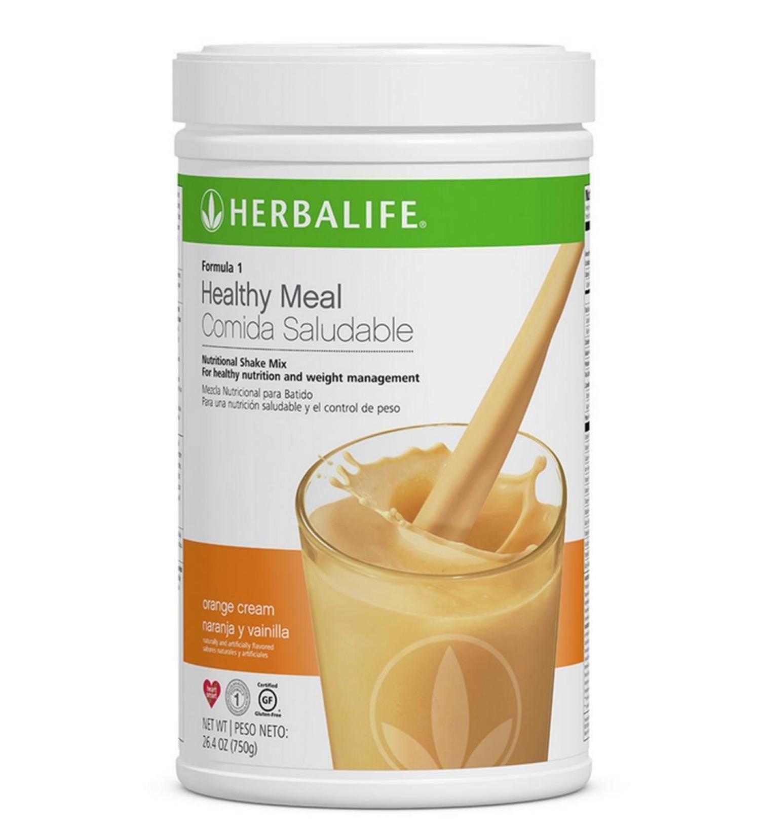 Herbalife Formula 1 Healthy Meal Nutritional Shake Mix-Orange Cream