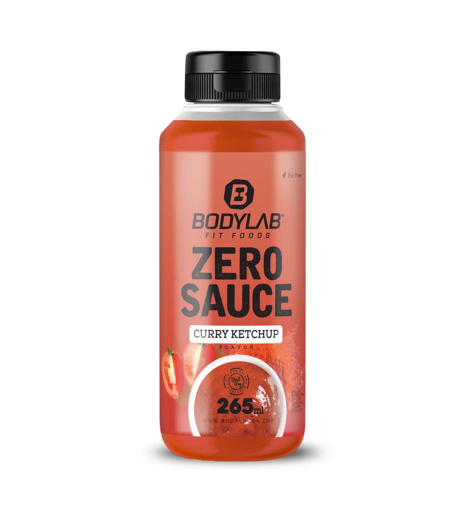 BODYLAB24 Zero Sauce Curry Ketchup 265ml | Low-Calorie Reduced Fat & Sugar | Perfect Sauce & Dressing for Every Diet | International Shipping Available - Buy Online on GoSupps.com
