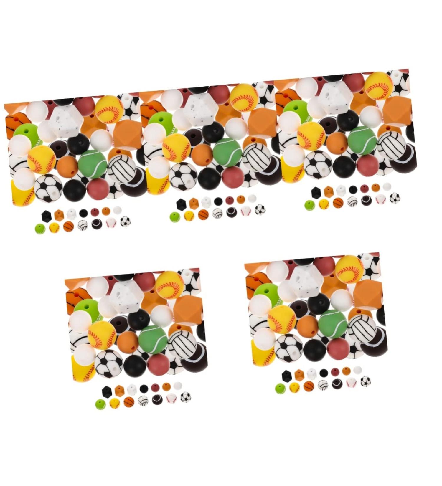 COHEALI 880 Pcs Silicone Bead Kit for Baby Necklace and Jewelry DIY - Hexagon and Round Beads for Teething and Pacifier Clip - As Shown - Buy Online on GoSupps.com