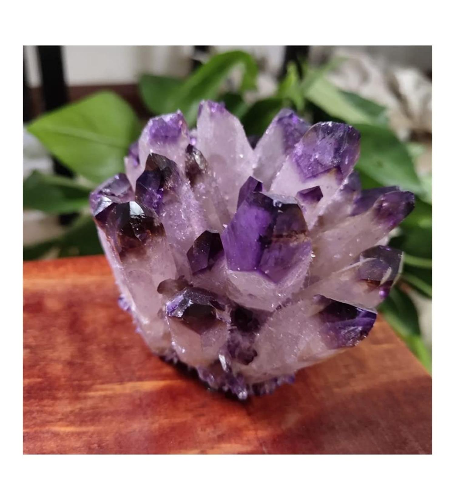Natural Amethyst Cluster raw Stones geode Reiki Quartz Crystal Minerals Gemstone Remove Negative yuebang Reiki Crystal Stone (Size : 300-400g) - Buy Online on GoSupps.com