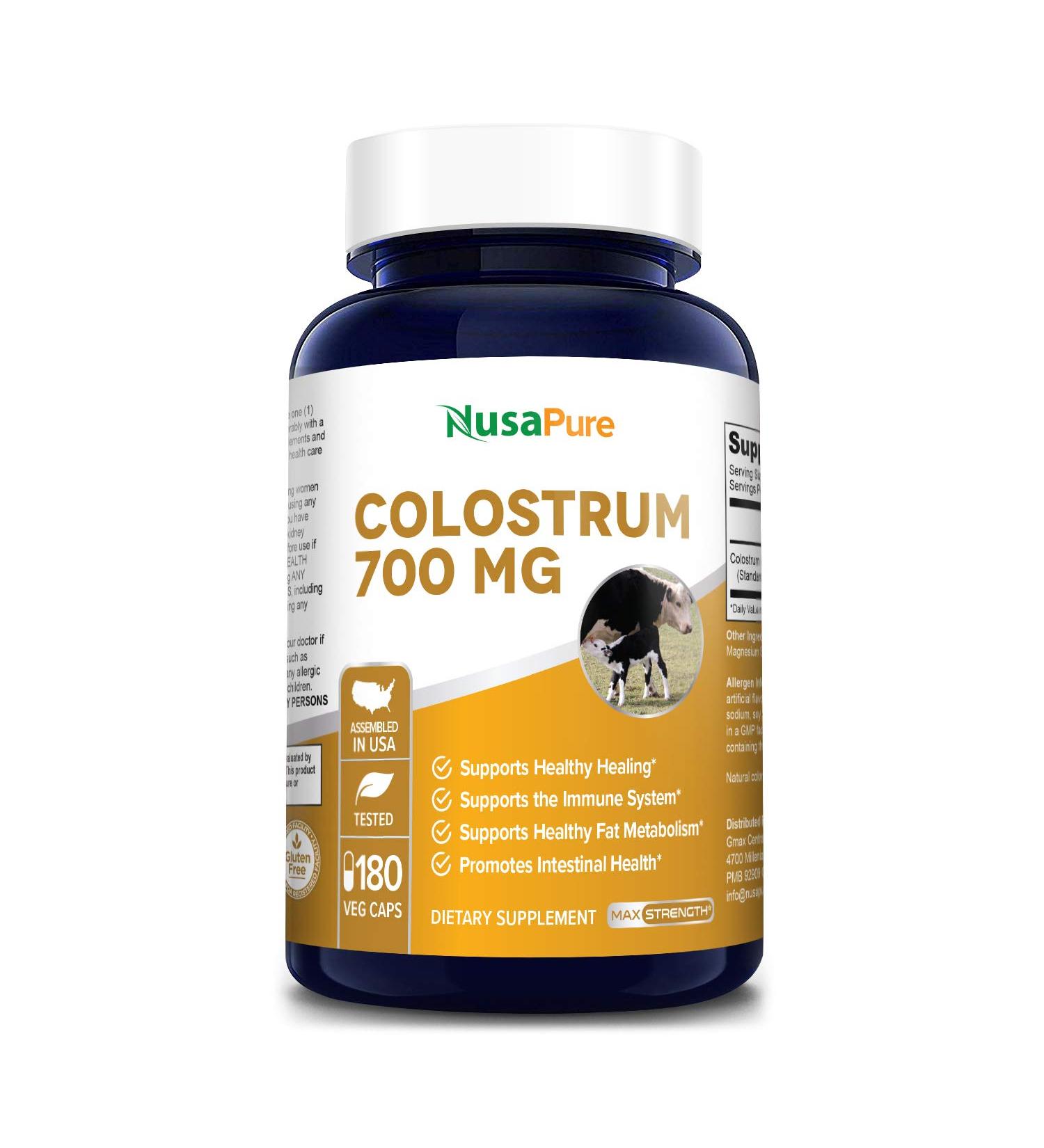 Colostrum 700mg | 180 Vegetarian Capsules | Non-GMO & Gluten-Free - Buy Online on GoSupps.com