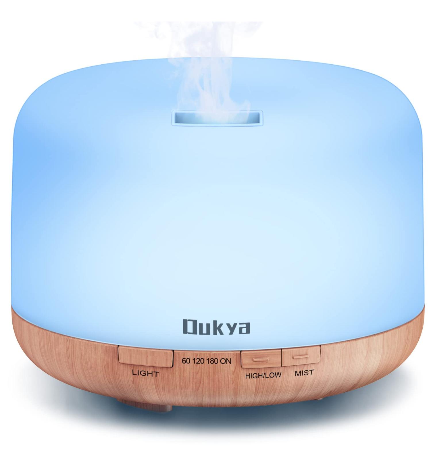 Dukya 500ml Essential Oil Diffuser - 5 in 1 Ultrasonic Aromatherapy Humidifier with Timer and Auto-Off Safety Switch - Buy Online on GoSupps.com