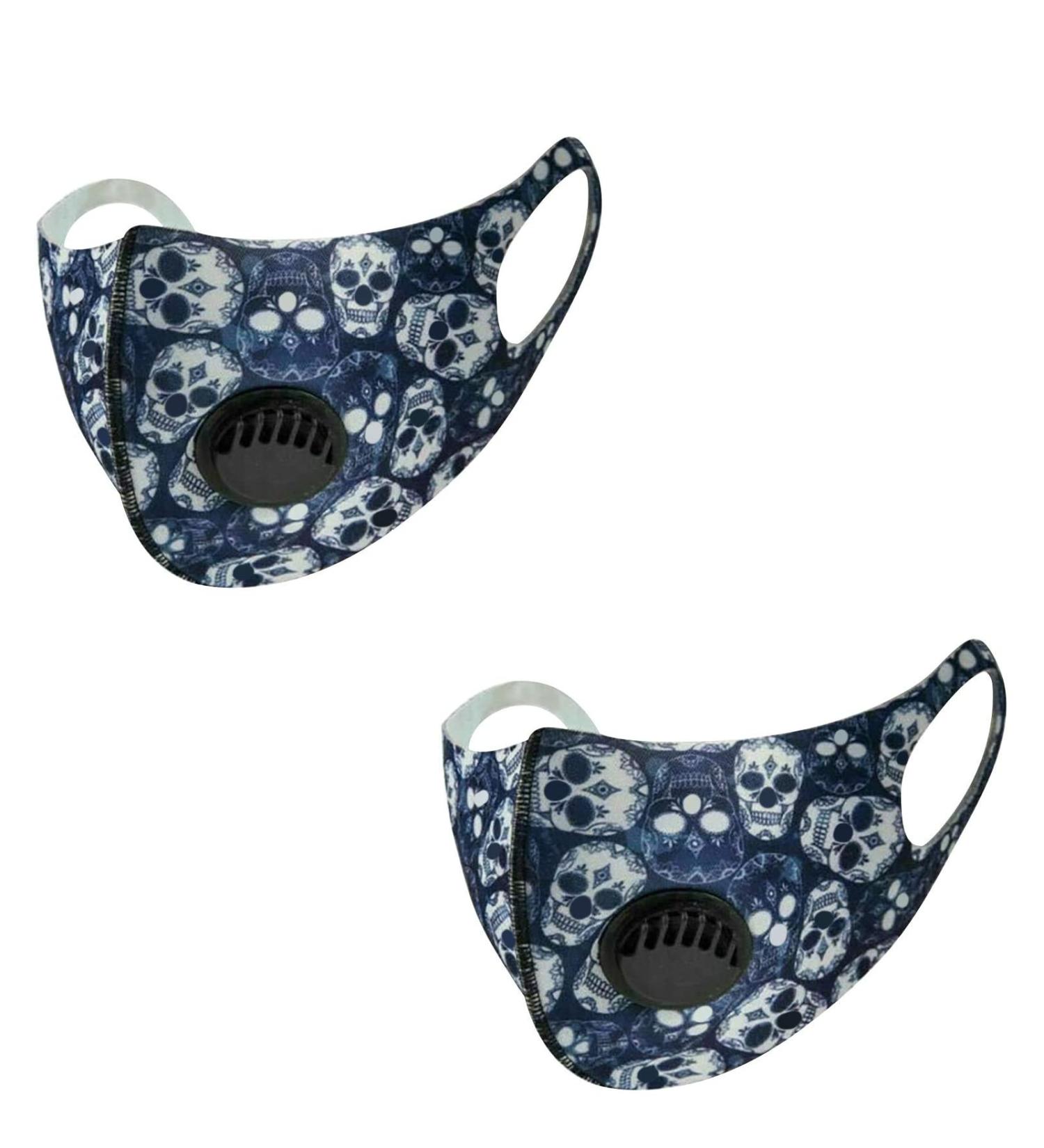 2 PCS Adult Protective_Mask_Cover With Design Breathable Floral Print Washable Reusable Sports Running Soft Cloth Fashion Soft - Buy Online on GoSupps.com