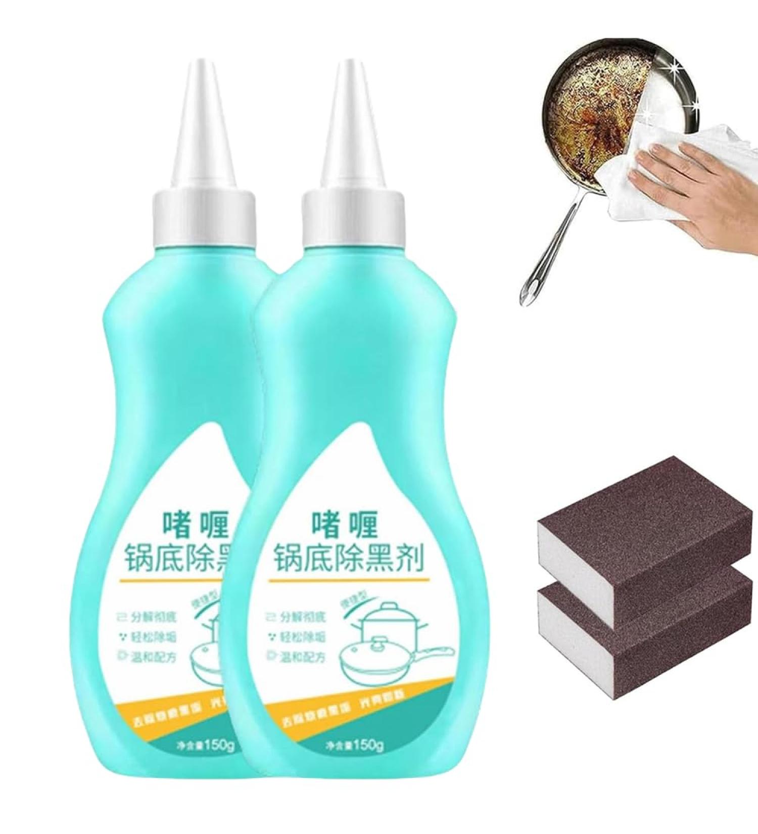 MOWBAP 2Pcs Magic Gel Cleaner for Pots and Pans Black Pot Bottom Cleaning Gel Cleaner for Bottom of Pots and Pans Gel Cleaner for Cookware Bottom Stainless Steel Cleaner - Buy Online on GoSupps.com