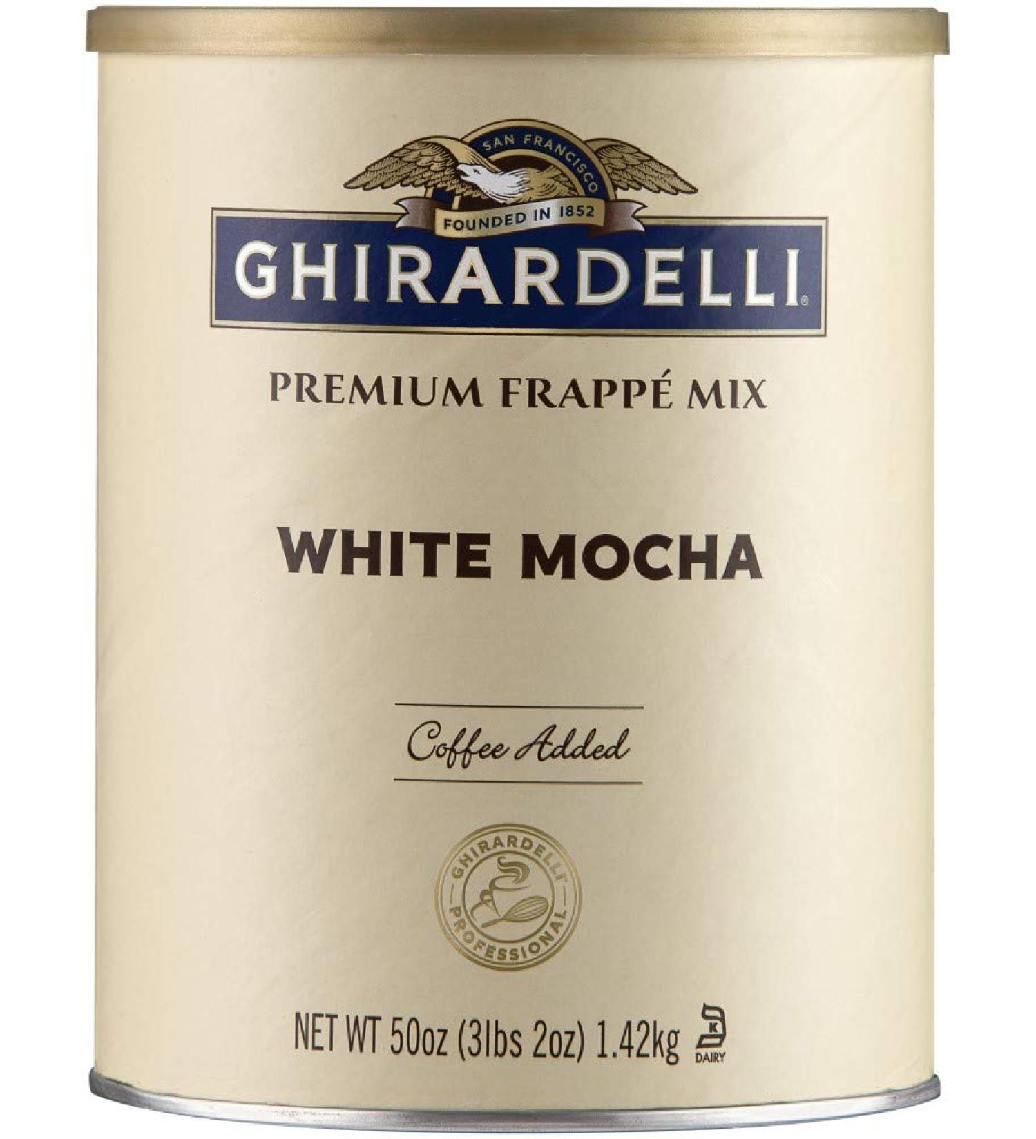 Ghirardelli White Mocha Frappe Mix, 49.92 oz - 3.12 Pound Pack, Premium Quality - Buy Online on GoSupps.com