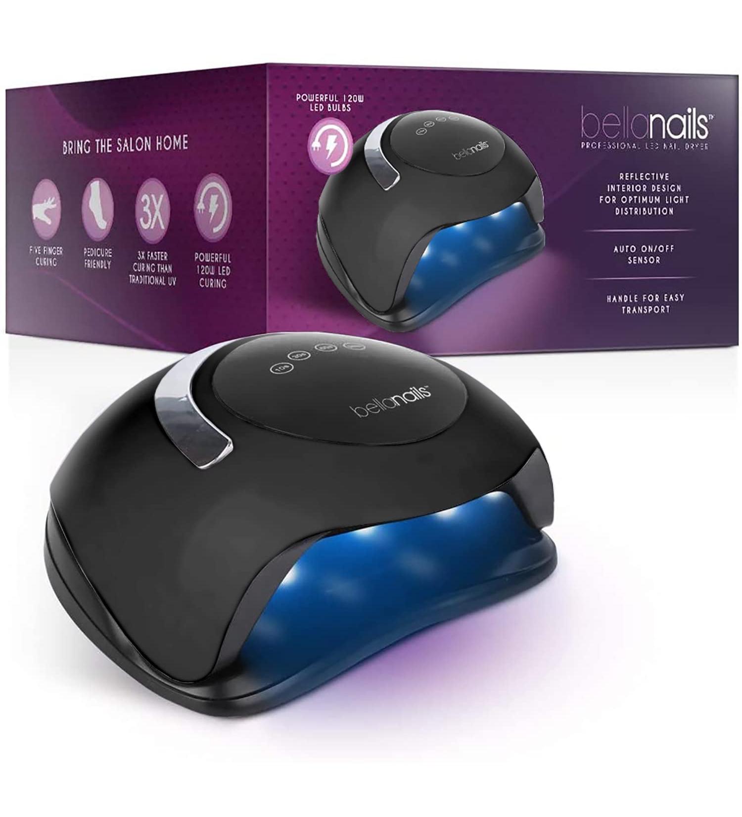 BELLANAILS Professional LED Gel Nail Lamp | 3X Faster Than UV Lamp | 120W, 4 Presets | Home & Salon Use - Buy Online on GoSupps.com