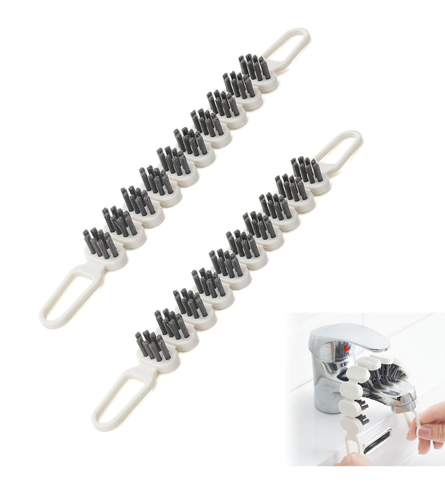 2 Pcs Crevice Cleaning Brush Flexible Gap Cleaning Brush Multifunctional Cleaning Brush for Home Kitchen Bathroom - Buy Online on GoSupps.com