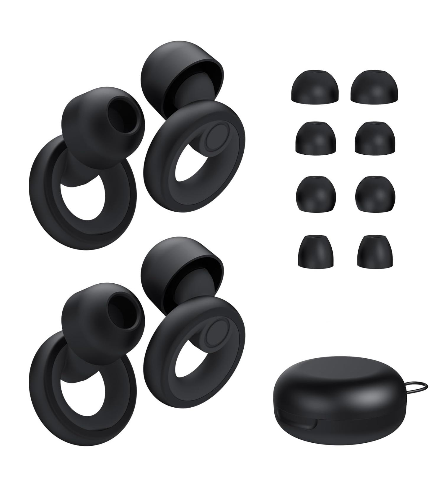 Buy Noise Cancelling Ear Plugs for Sleeping - Reusable Silicone 30dB Hearing Protection 8 Pairs (XS/S/M/L) - Ideal for Concerts & Focus - Buy Online on GoSupps.com