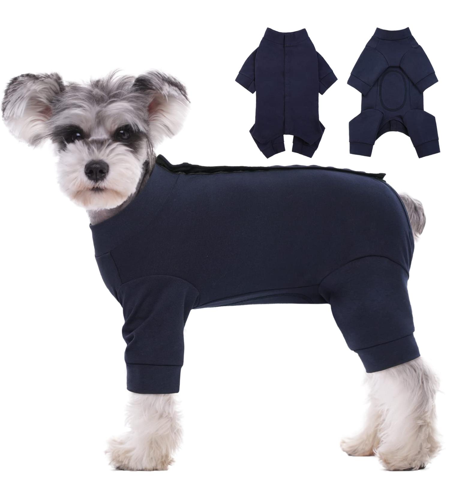 Kuoser Dog Recovery Suit Long Sleeve Bodysuit for Wound Protection - Blue M - Buy Online on GoSupps.com