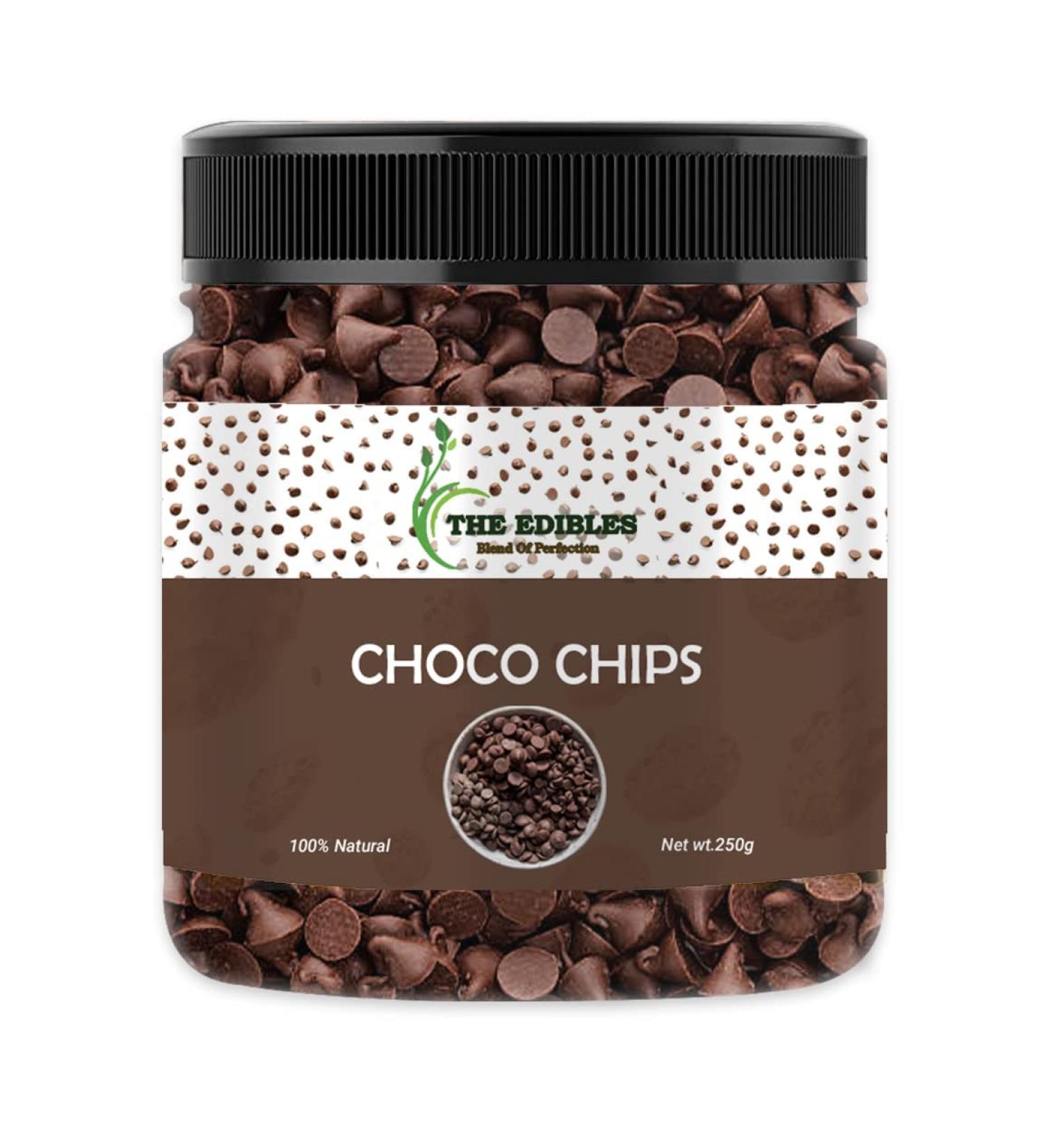 THE EDIBLES Dark Chocolate Chips 250 gm Dark Chocolate Chips Dark Chocolate Chips_Packing May Vary - Buy Online on GoSupps.com